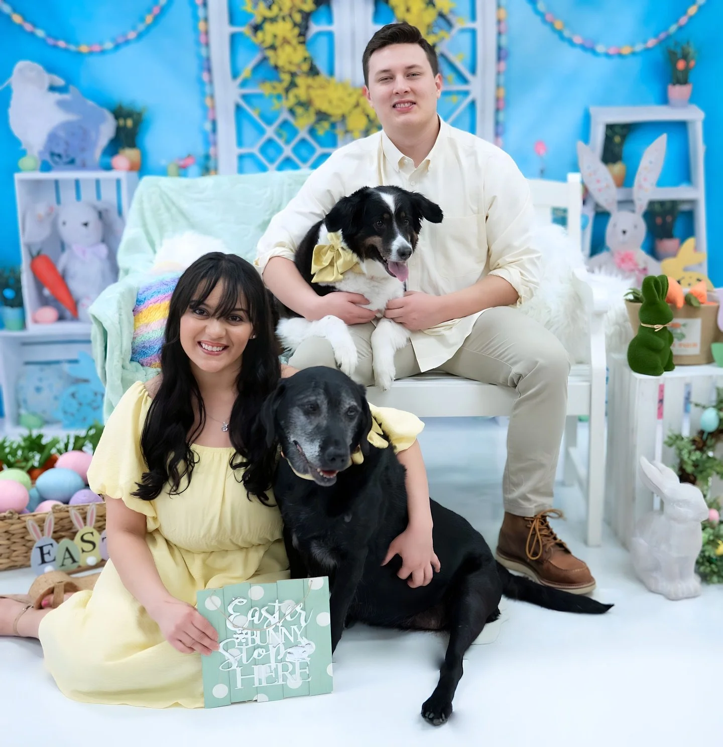 Happy Easter from my family to yours. 🌈🐰 

You'll never know when that holiday will be your last. 

I'm so grateful we were able to take our final Easter holiday pictures. 😔  Today we would normally have our Easter egg hunt &amp; I'd be giving the