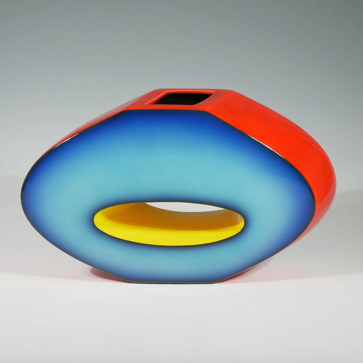 Oval Vase - Aqua