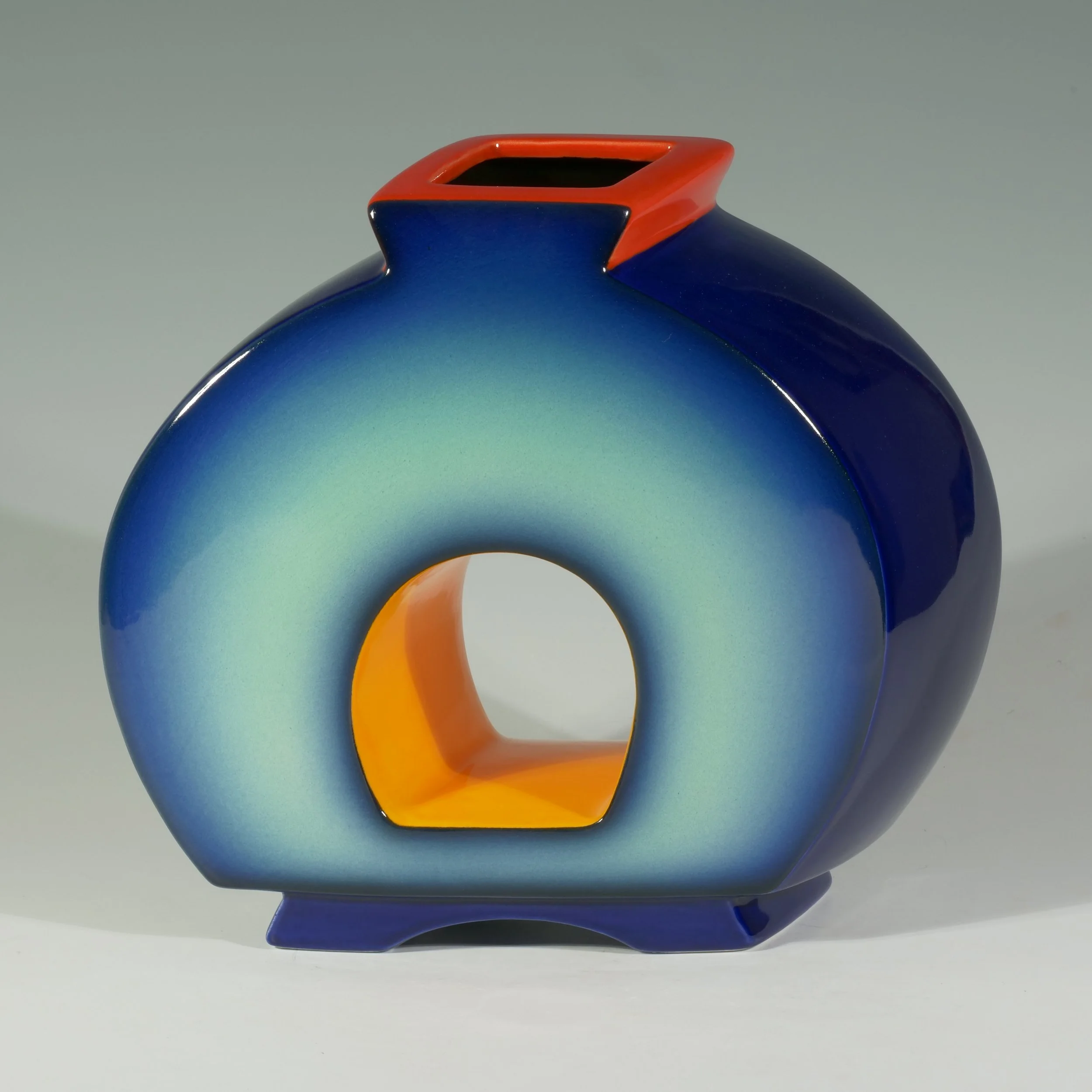 Architectural Vase - Aqua