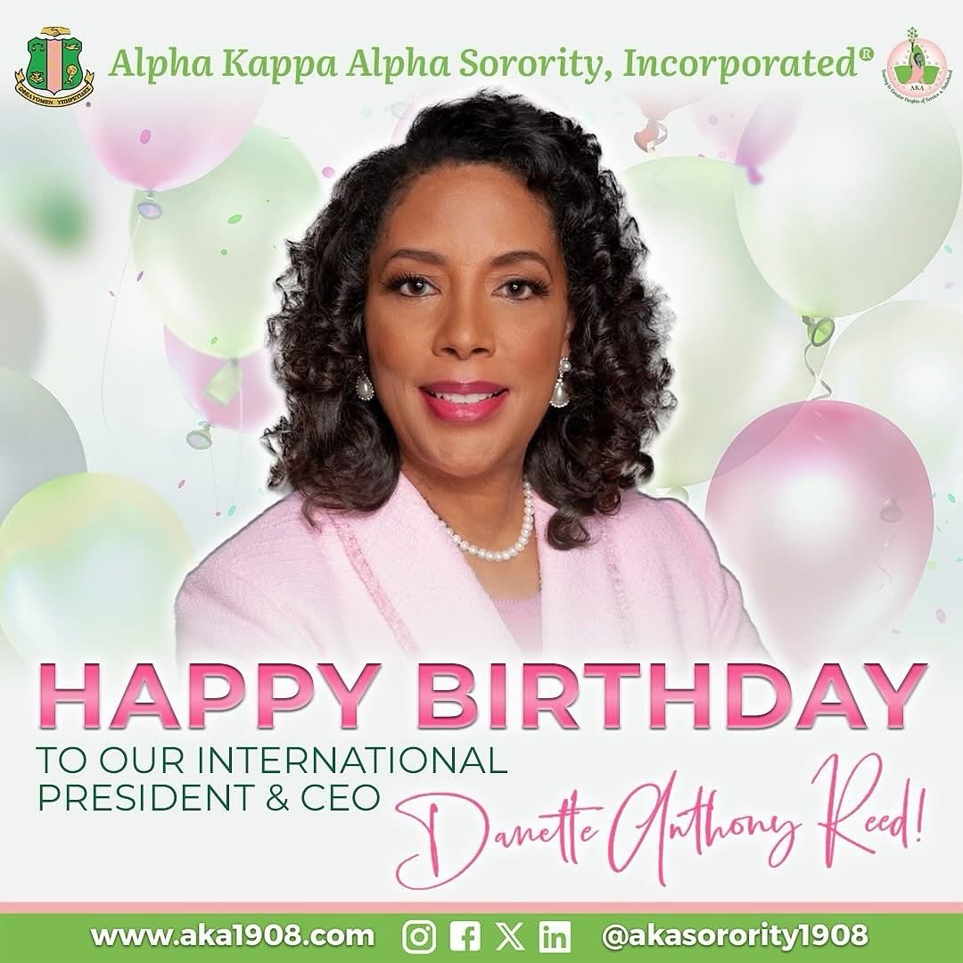 Repost: @akasorority1908 
Happy Birthday to our International President &amp; CEO, Danette Anthony Reed!

Today, we celebrate the phenomenal woman leading Alpha Kappa Alpha Sorority, Incorporated&reg; with strength, grace, and purpose.

Madam Preside