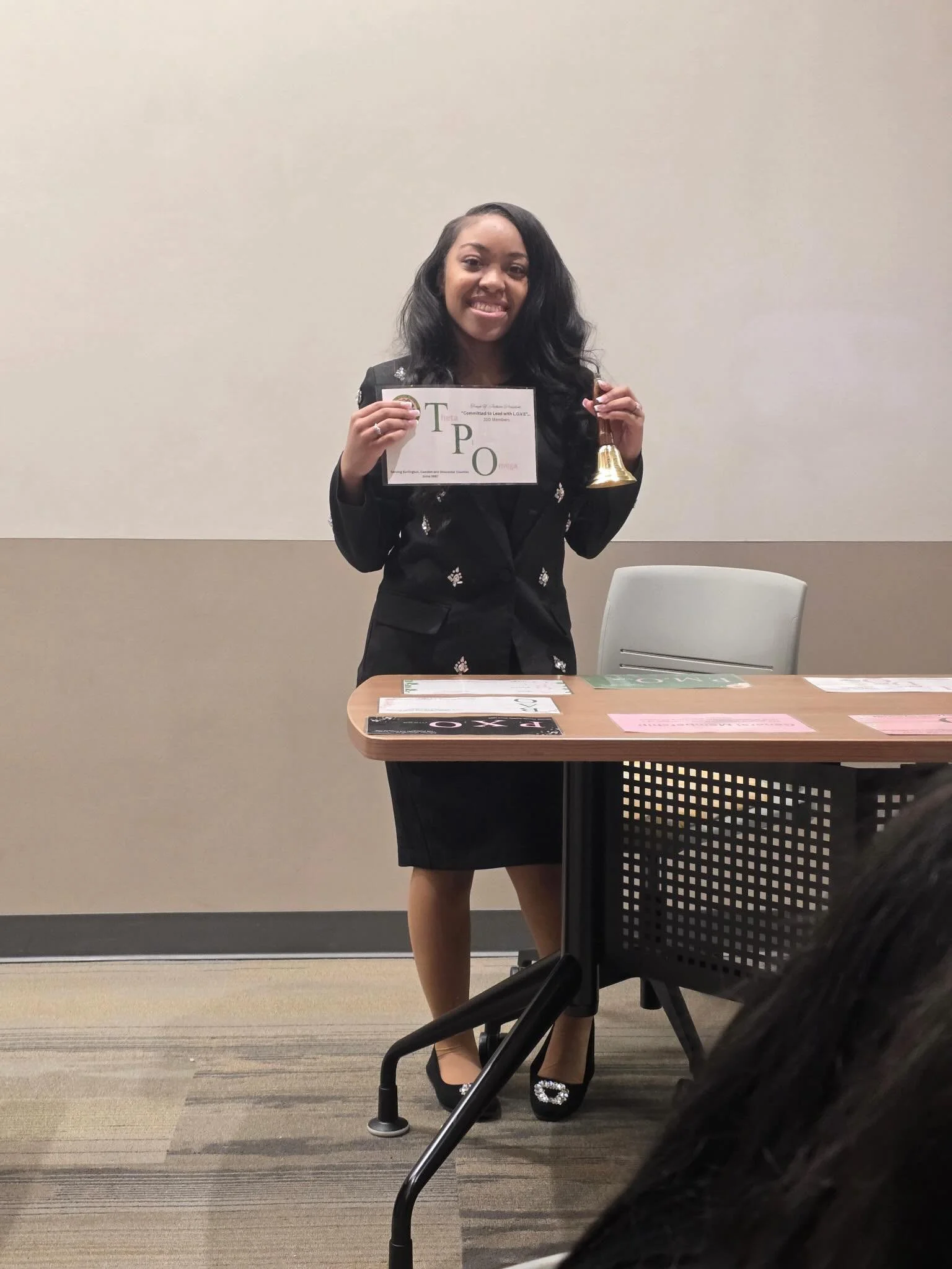 Members of our undergraduate chapter, Lambda Rho Chapter at Rowan University, and the graduate members of Theta Pi Omega Chapter held a joint meeting and Signing Day on Saturday, May 2, 2026.

Each undergraduate member came forward to sign her transf