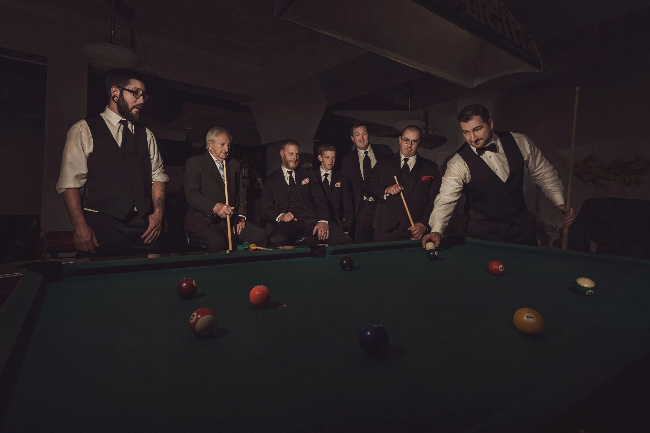 Luxury wedding photography showing a composed group moment at an elegant New Jersey wedding venue.