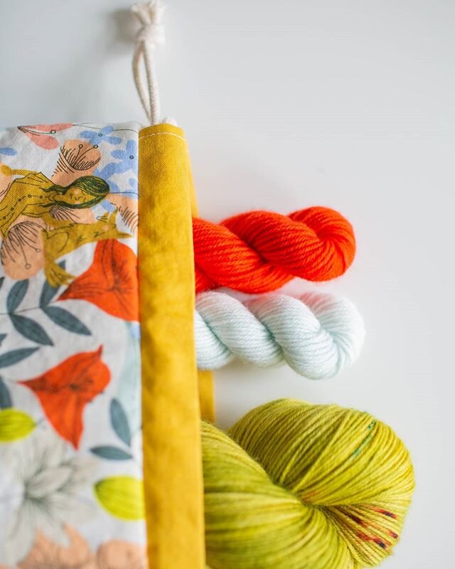 Adventure Awaits kits will be up in @littlelionheadknits shop this Friday at 5pm EST! Each kit comes with a Knitting Nellie patchwork sock bag, a cheery sock set from Colleen, and a handmade progress keeper (soon to be photographed) from @lostandfawn