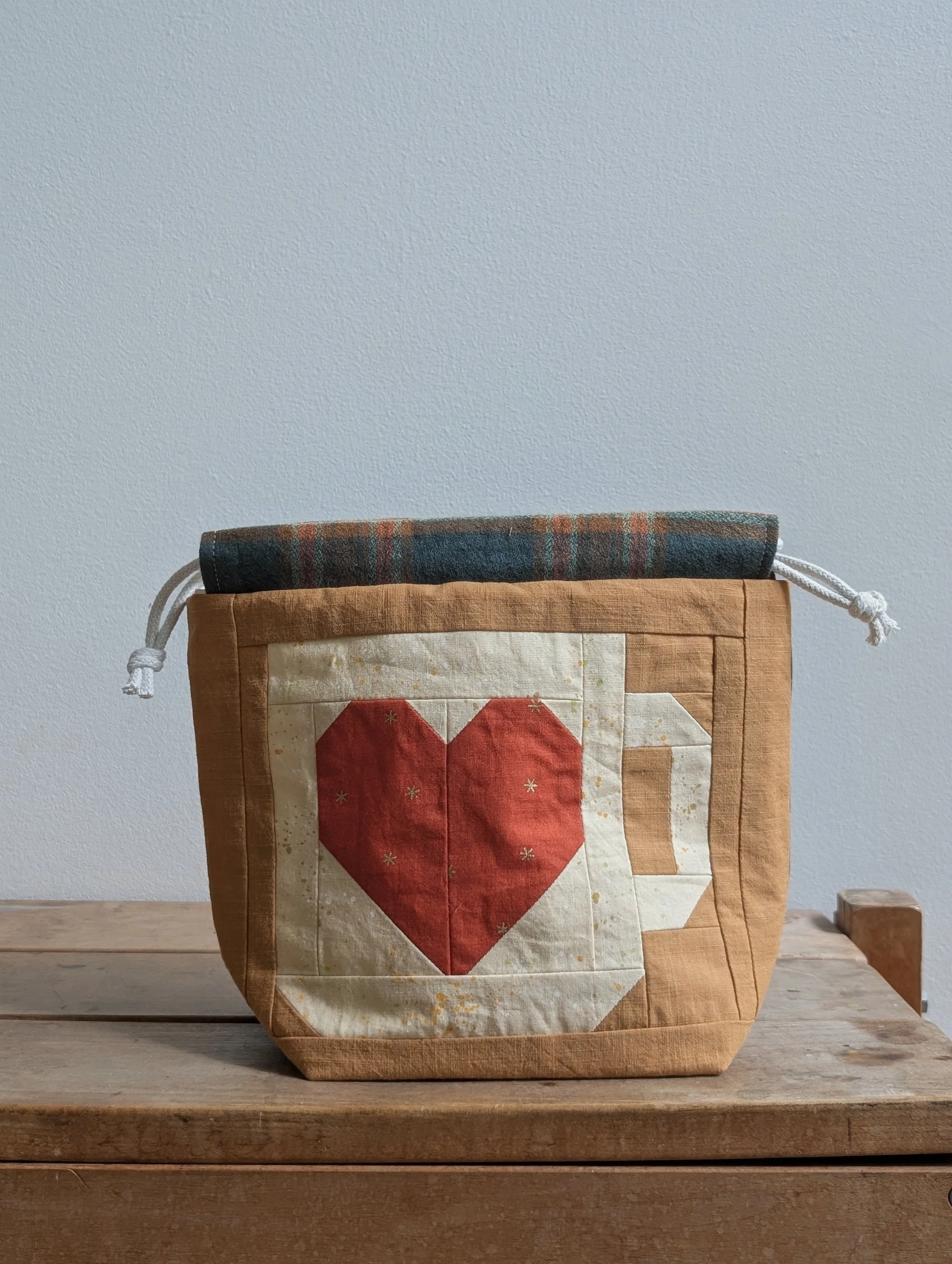 Pumpkin Spice Latte Sock Bag (fits a single skein)