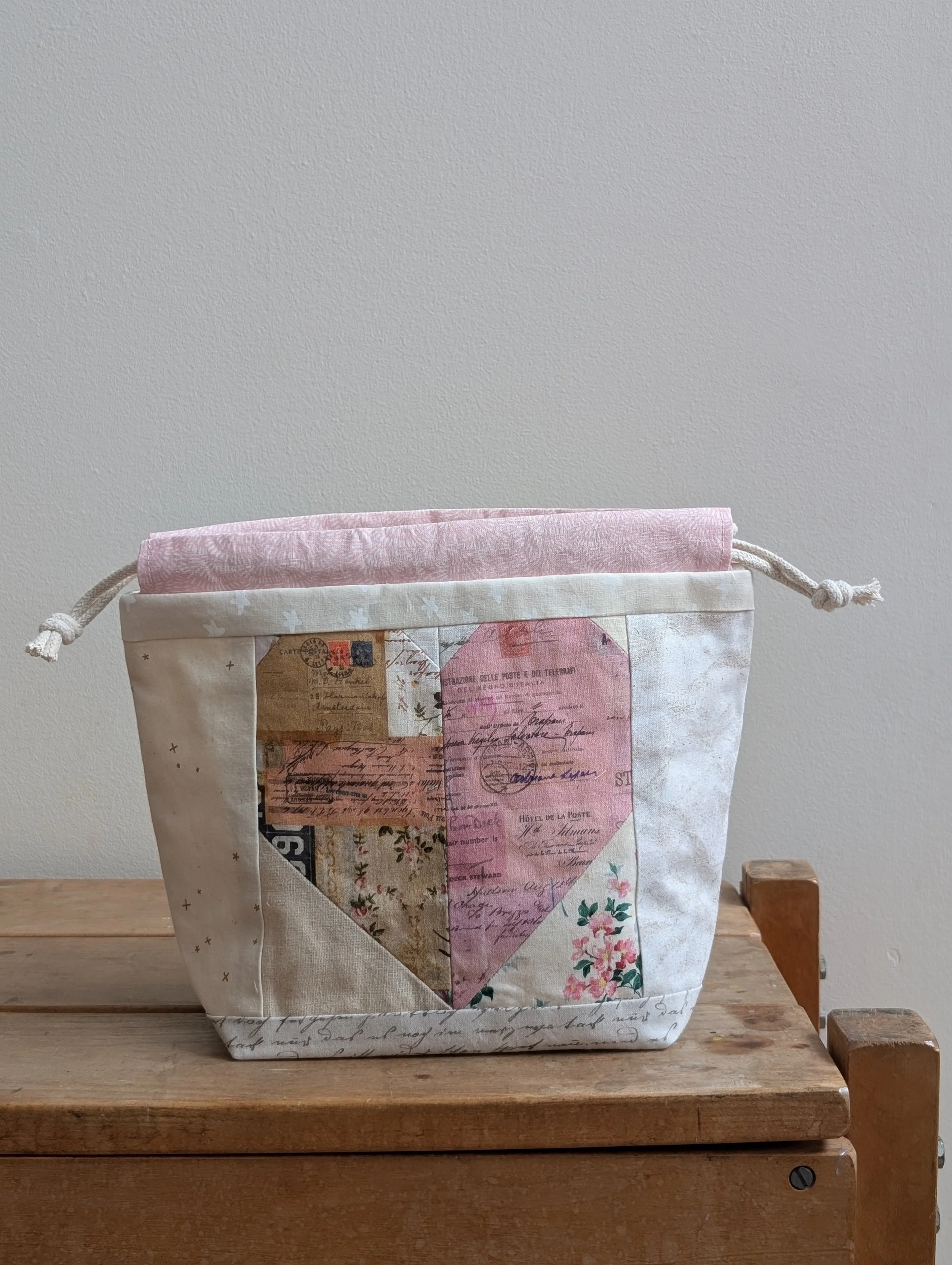 Love Letters Sock Bag - Sunset Variation (fits a single skein)