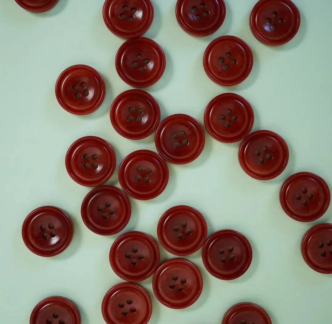 Amber 3/4" Corozo Nut Buttons (set of 6)