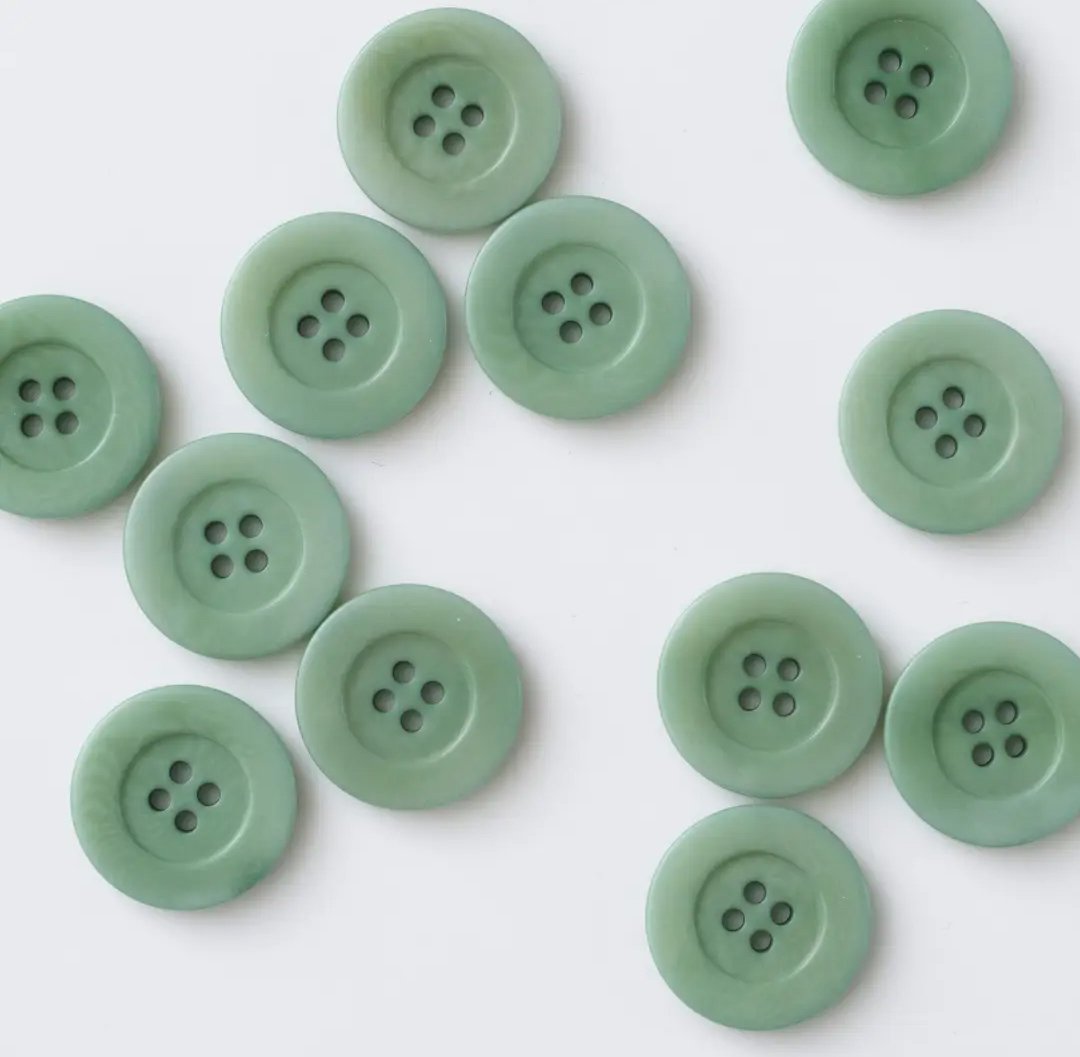 Jadeite 1" Corozo Nut Buttons (set of 4)