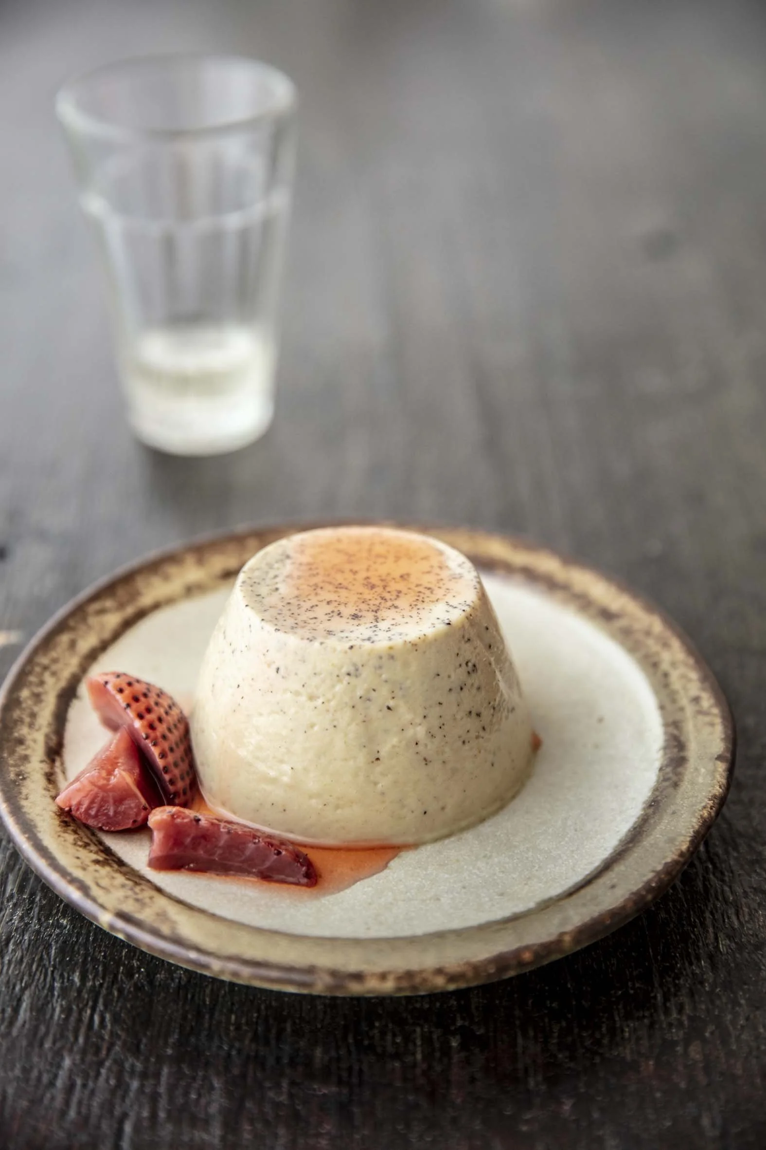 Vanilla Panna Cotta with Strawberries