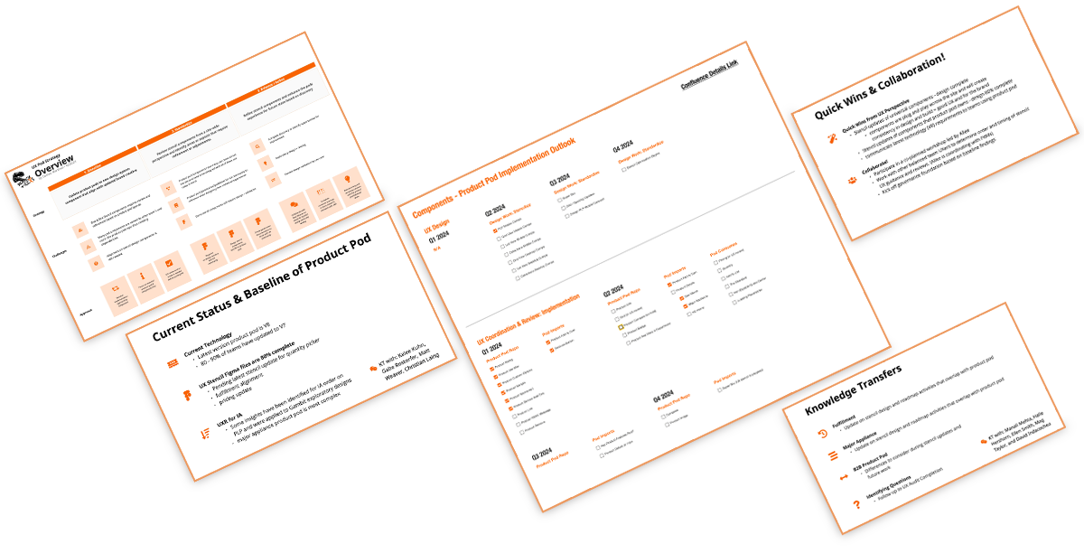 UX strategy planning documents