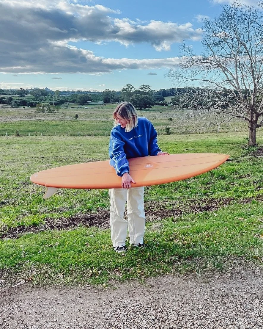 Going out the door, another tailor-made Twin Pin. This board is one of our most popular templates, and for good reason. Ease of paddle, reliable in good waves and speed to burn!

Enjoy the ride Teagan