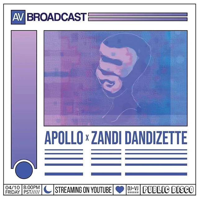 This Friday we're moving into digital space with an audio visual web stream featuring music by @apollosparadise and visual art by @zandidandizette 💙 Tune in on YouTube via the link in our bio 📺