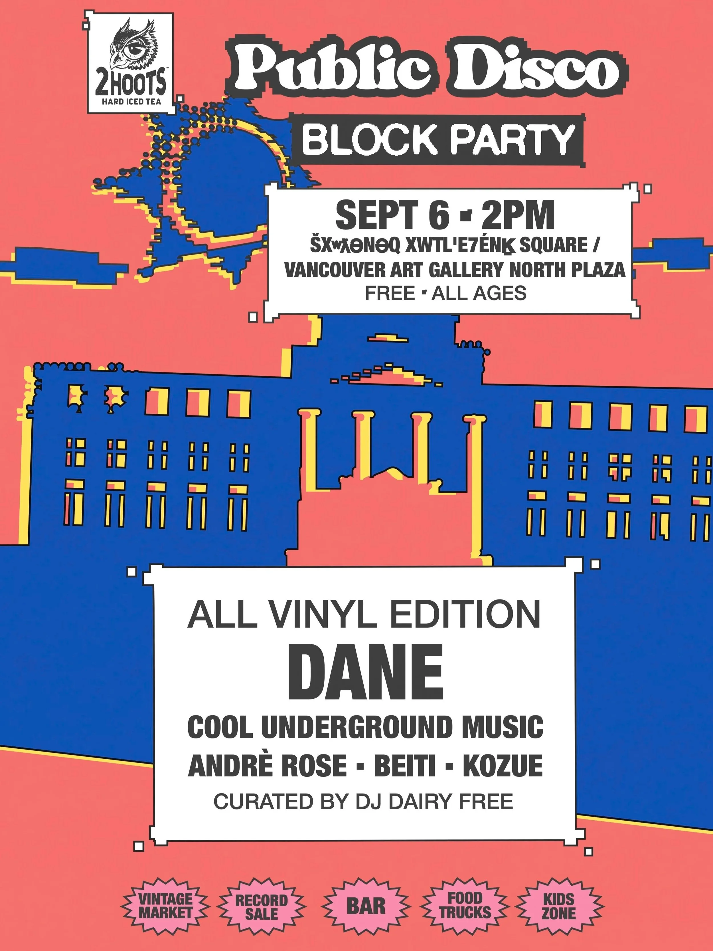 Public Disco Hosts Final Free Block Party of 2025 on September 6 at šxʷƛ̓ənəq Xwtl’e7énḵ Square