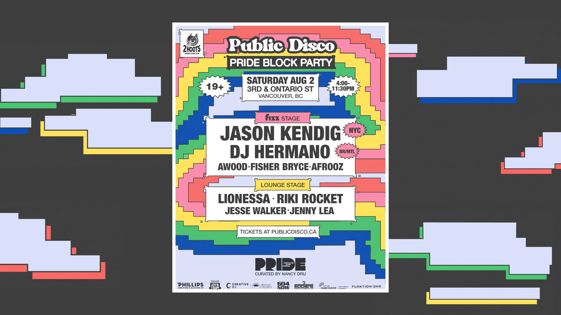 Public Disco Expands 2025 PRIDE Block Party to Full City Block, Laneway and Multiple Parking Lots in Mount Pleasant
