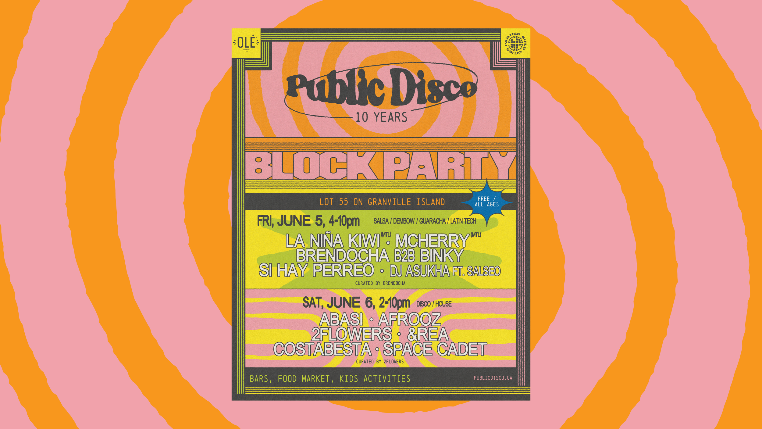 Public Disco Marks 10 Years with Free Two-Day Block Party on Granville Island