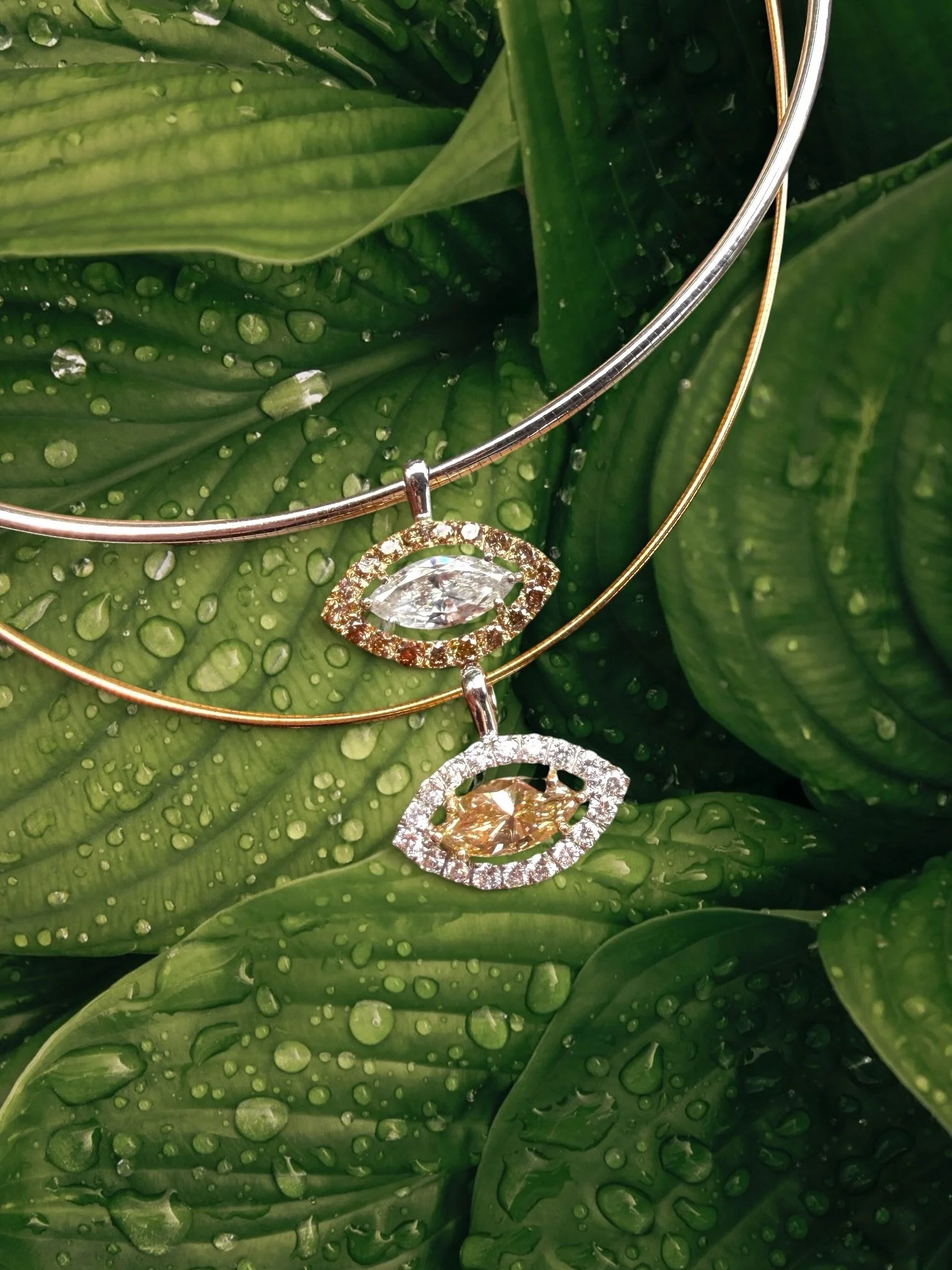 My kinda everyday causal diamond pendants (but make it colored). Love the versatility of wearing them with a linked chain or for a more bold look - one an omega chain. 

Never had natural colored diamonds been so much more interesting than just plain