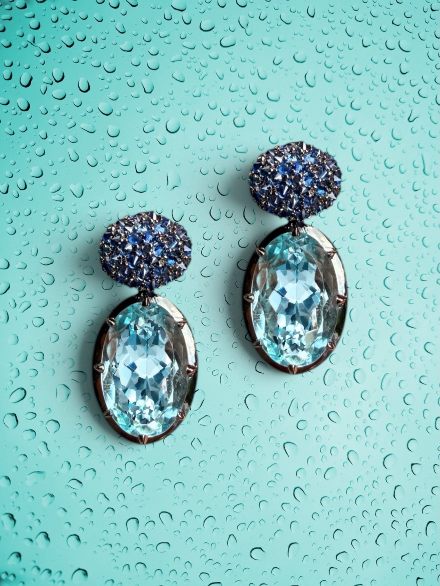 Happy Friday. Playing with colours and versatility. What type of personality do you want to be today? 

Feat. Our sapphire inverse setting studs with aquamarines and orthoclause stones