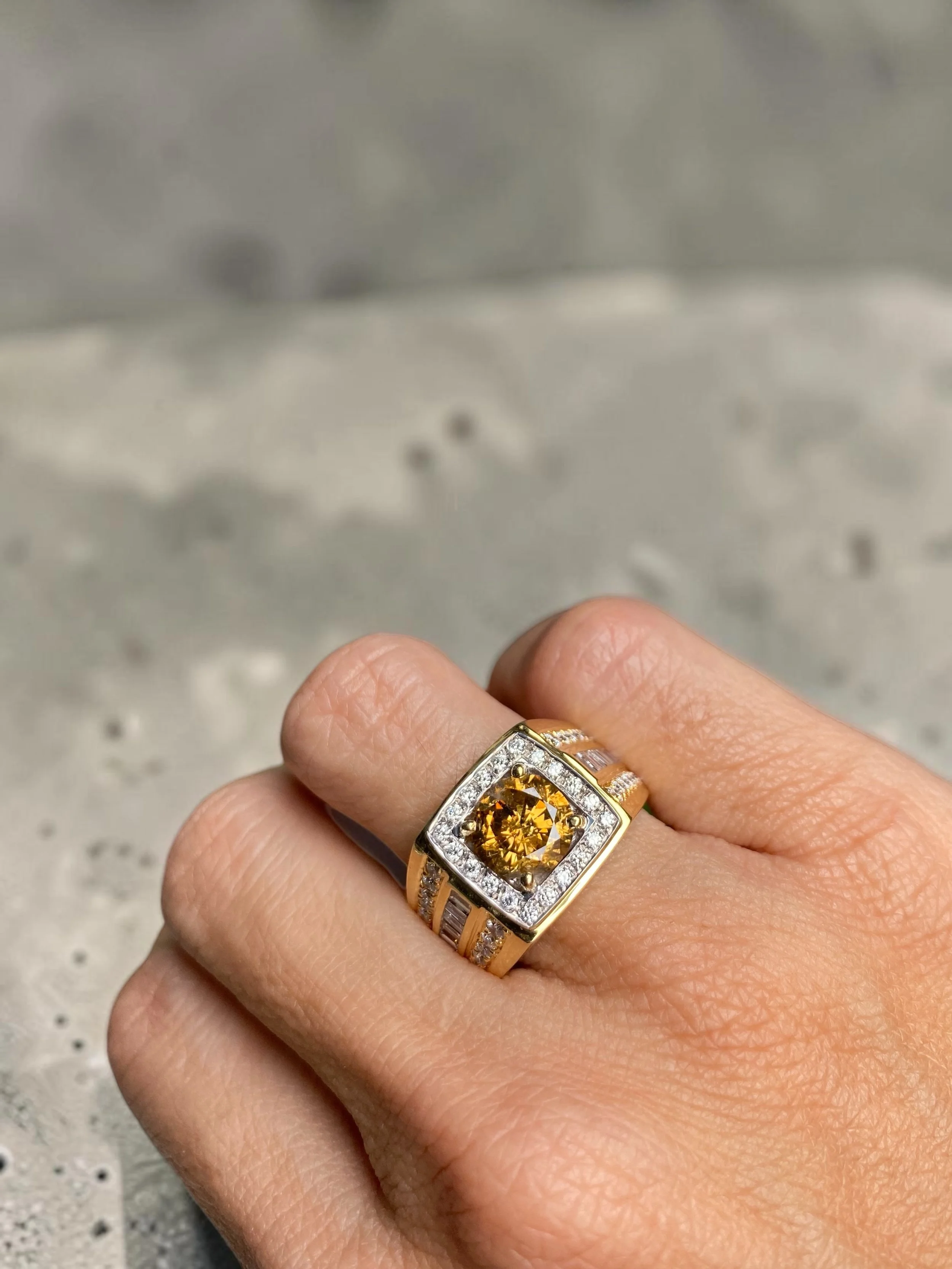 I find coloured diamonds fascinating - just as brilliant with the same reflective index as a colourless diamonds but more interesting and unique. Who else do you know has an orange diamond? Better yet, have you ever seen one?
