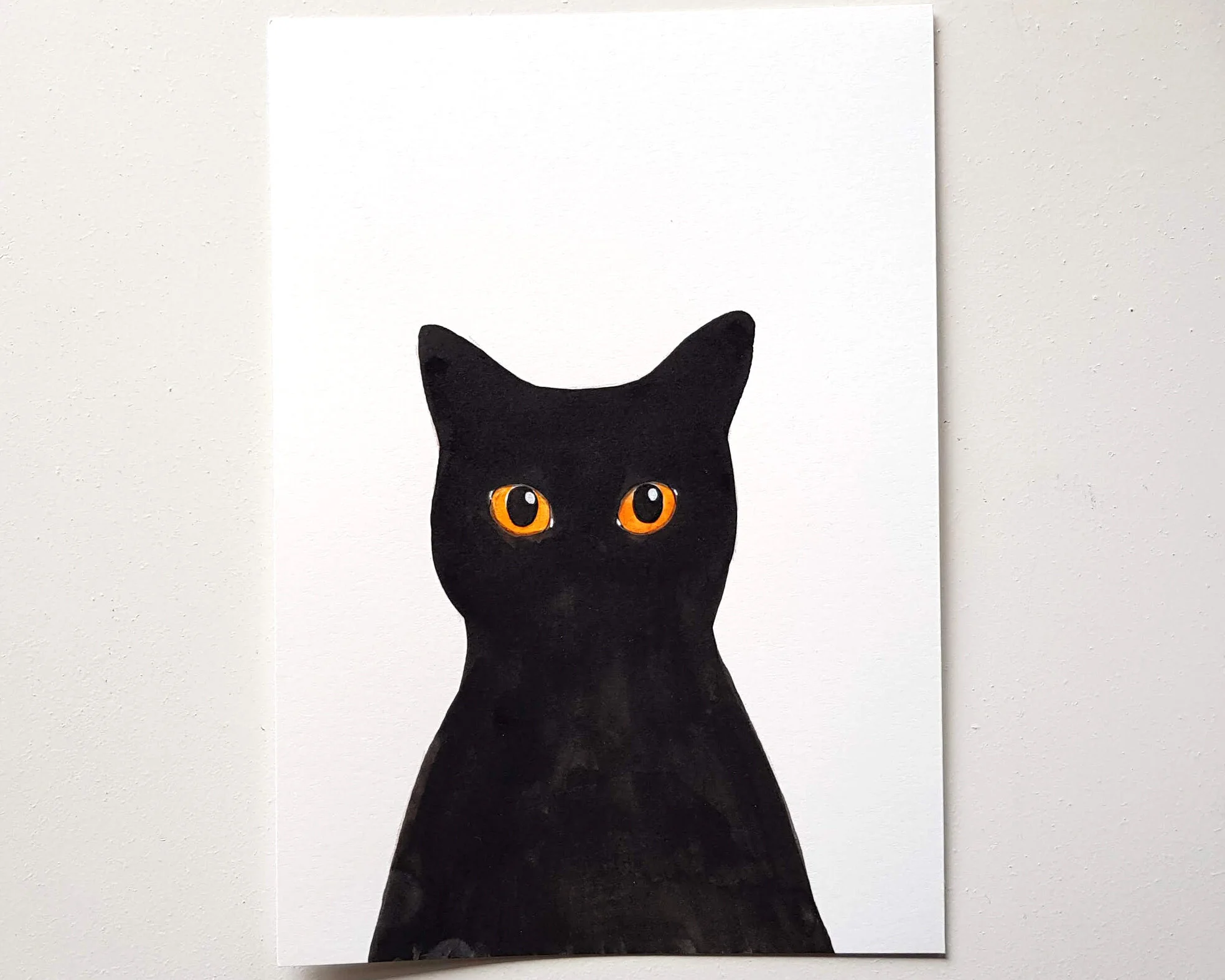black cat painting