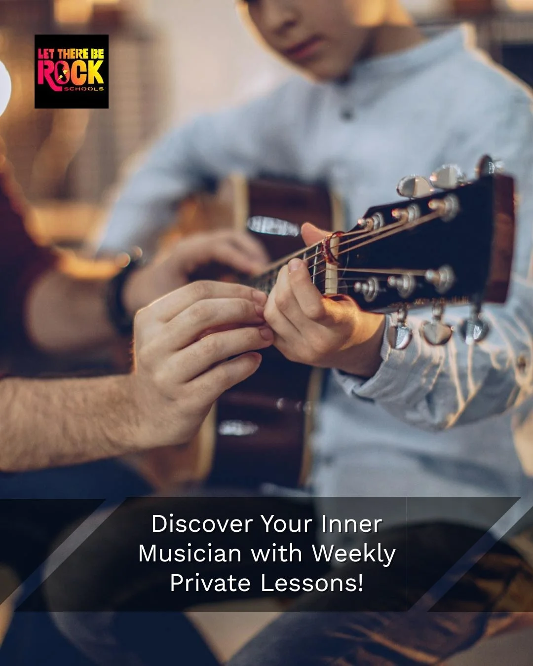 At Let There Be Rock School - Fountain Valley, we create personalized weekly lessons just for you. From beginners to performers, we build your skills, confidence, and creativity&mdash;while having fun! 🎸 Ready to discover your musical passion? Visit