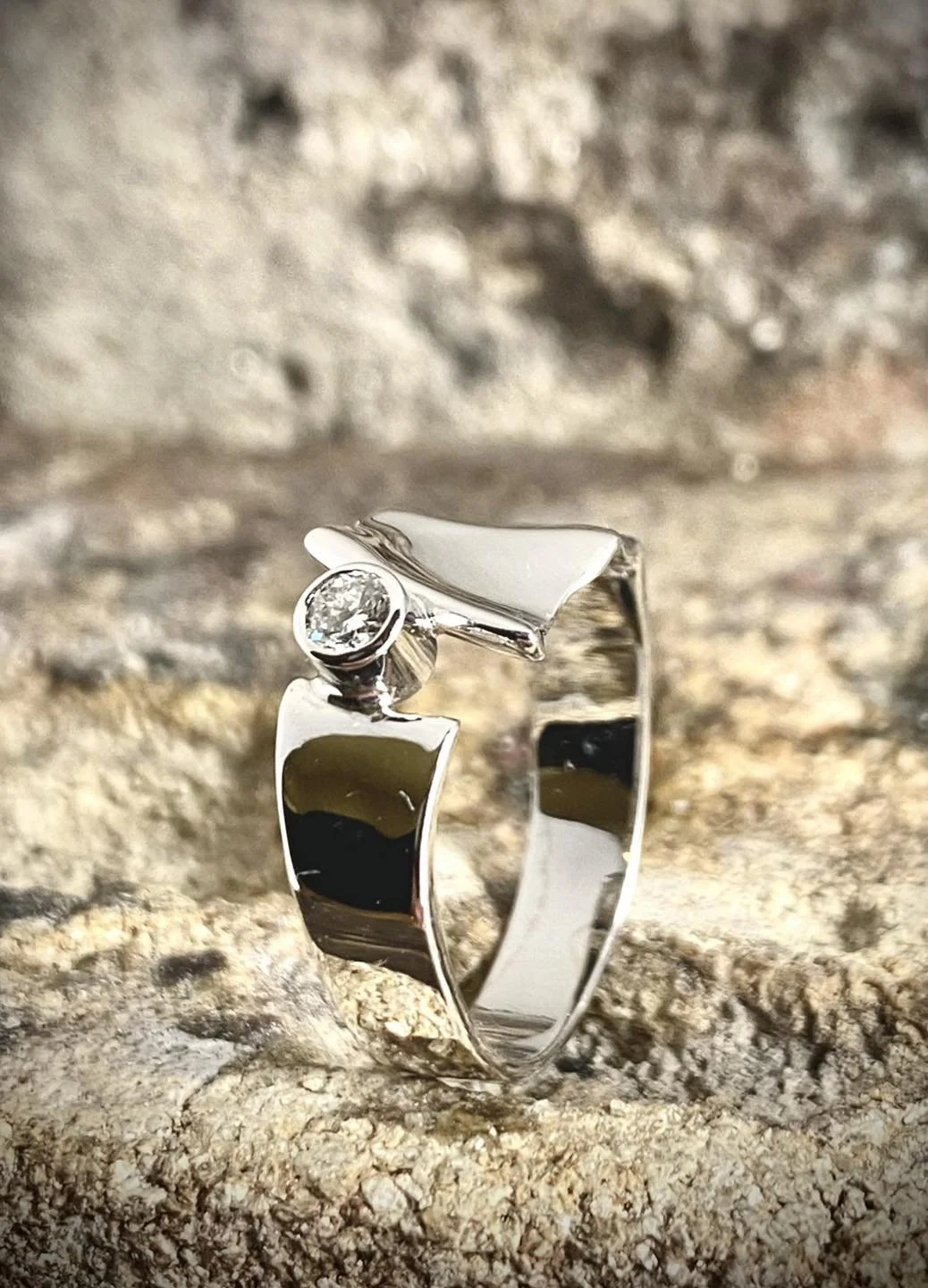 Bague création Or Blanc