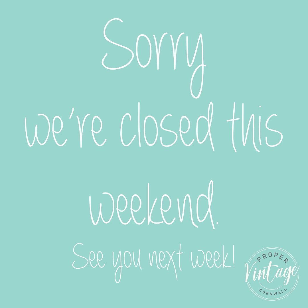 Sorry we are closed this weekend 😞 We have to try and get Beryl loaded onto a trailer and take her for some much needed TLC! See you next week when the sun shines 🔆