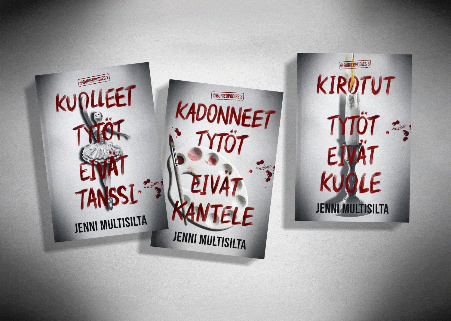 Book Covers for @BuriedPodies series