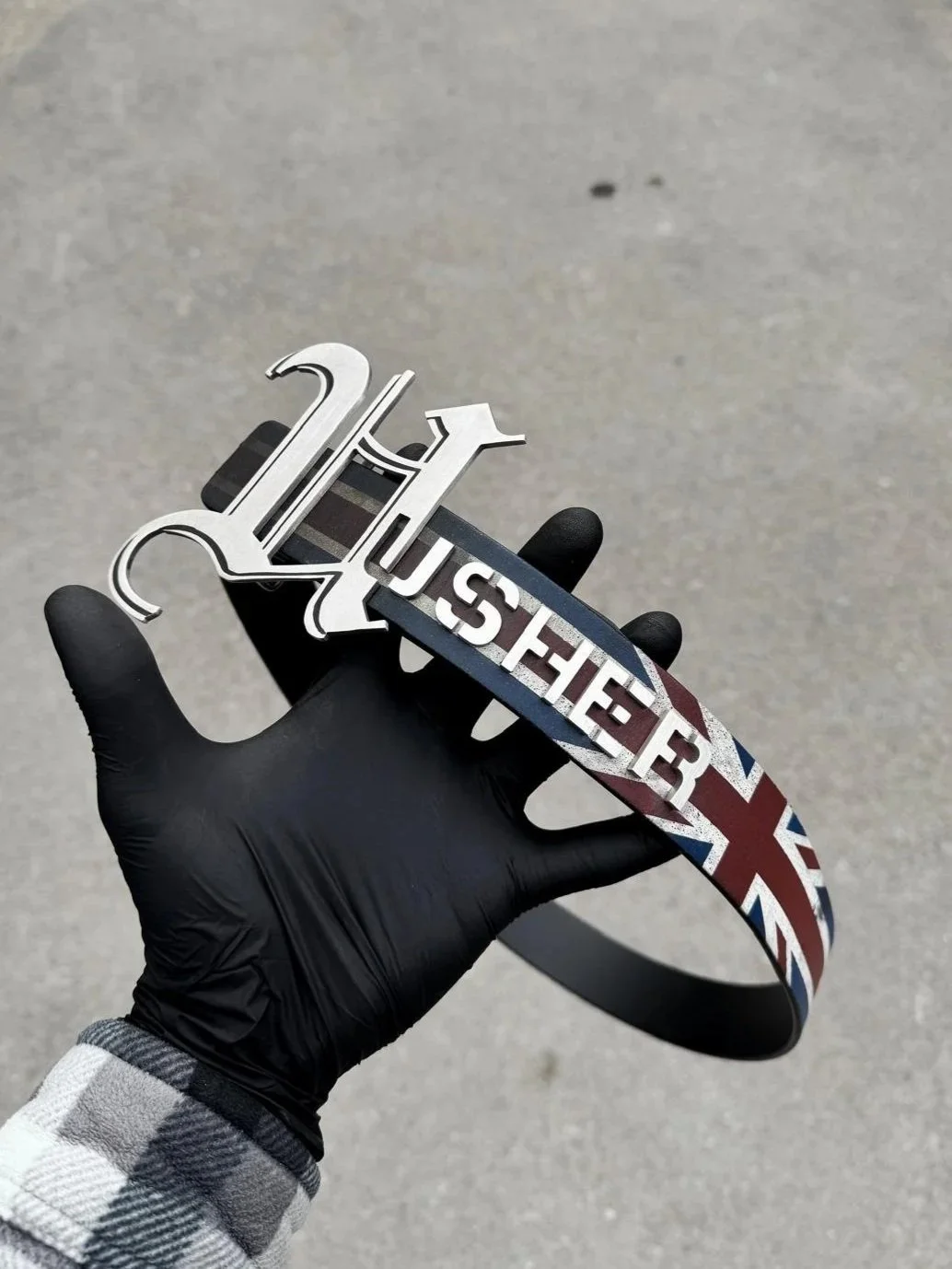 Belt for USHER, designed by fashion house Mowalola, and designed for manufacture and made by Sketchy Bones Collective.