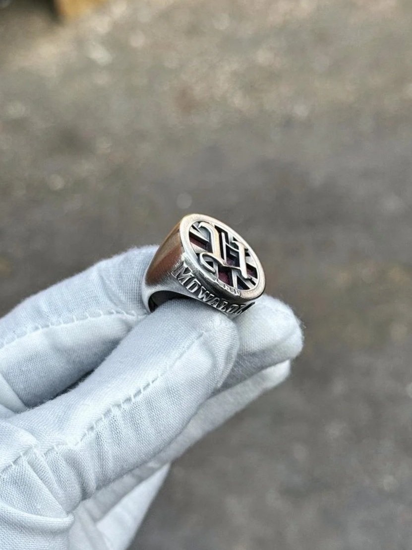 Ring for USHER, designed by fashion house Mowalola, and designed for manufacture and made by Sketchy Bones Collective.