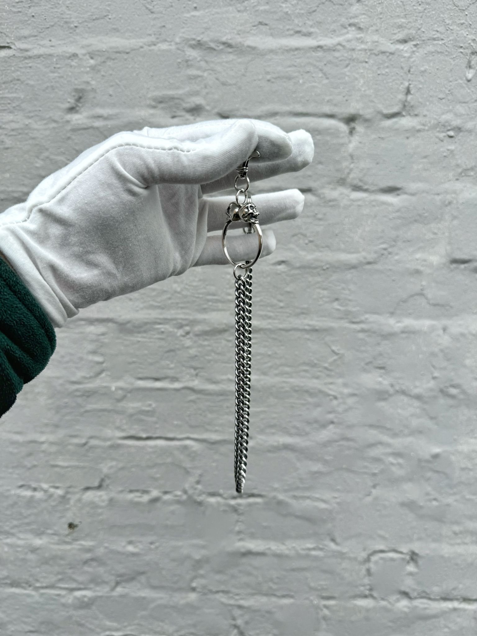 Custom trouser chain and jump ring for an individual client.