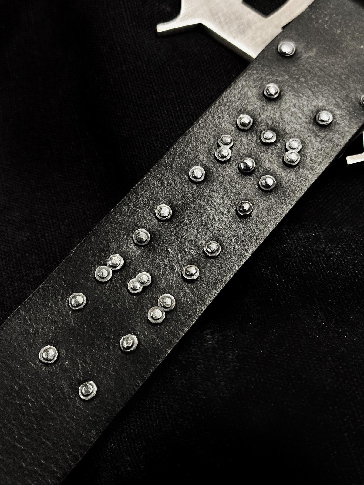 Belt for USHER, designed by fashion house Mowalola, and designed for manufacture and made by Sketchy Bones Collective.
