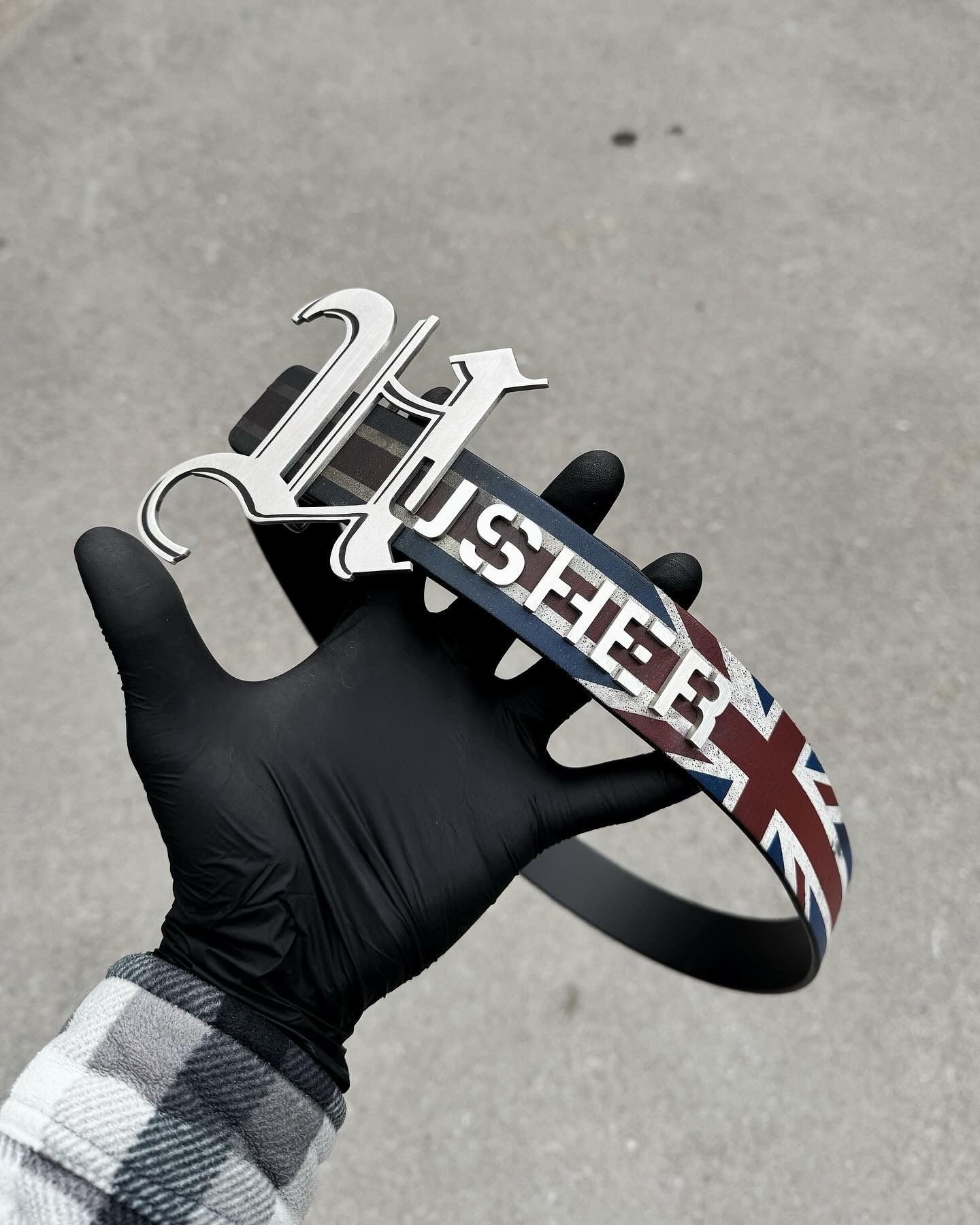 Belt for USHER, for the London show in his 2025 tour. Designed by fashion house Mowalola and designed for manufacture and made by Sketchy Bones.