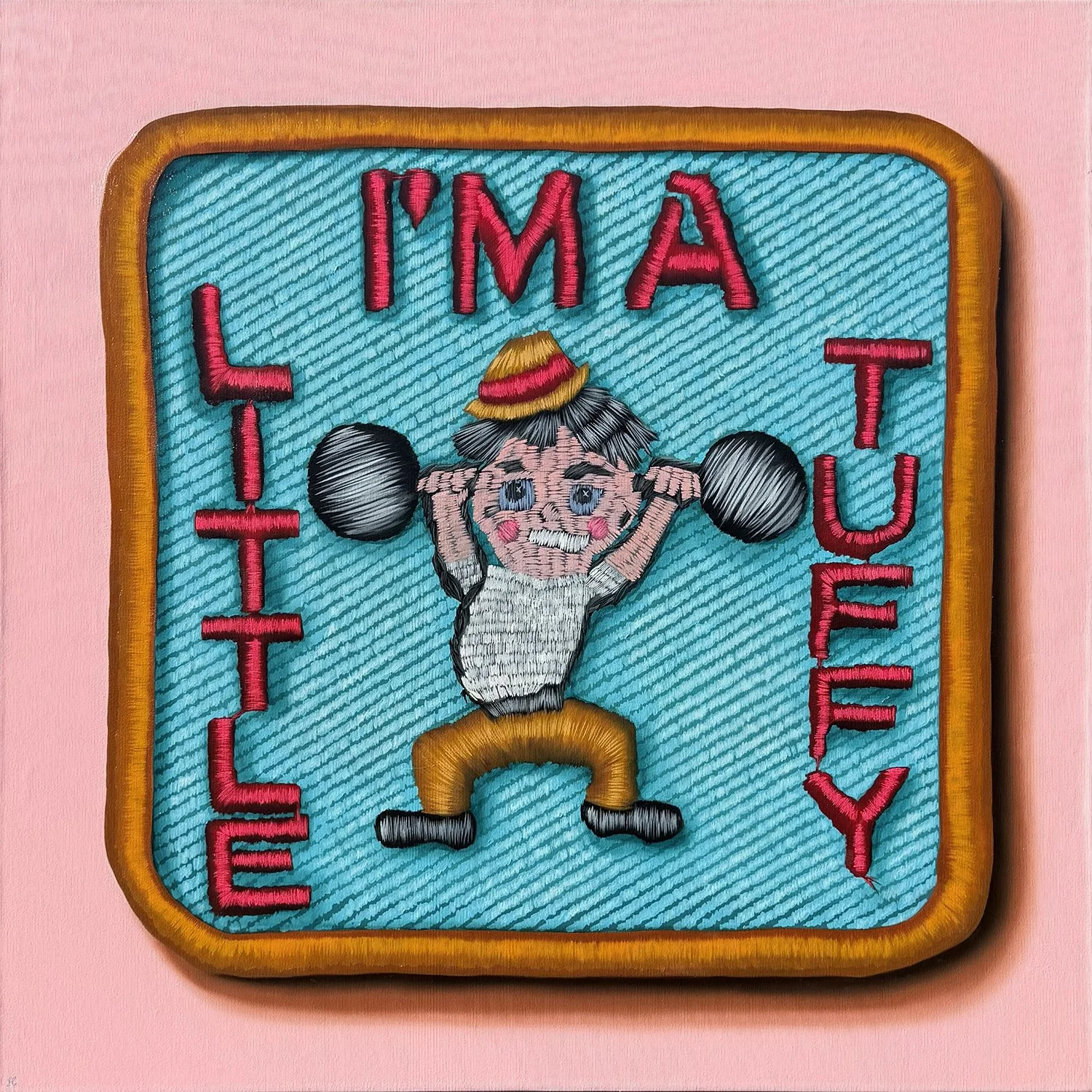 Heather Millar "Little Tuffy" oil on canvas, 35.5" x 35.5"