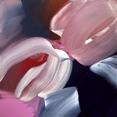 Julie Hawkins "Racing Through My Brain" acrylic on canvas, 30" x 30"