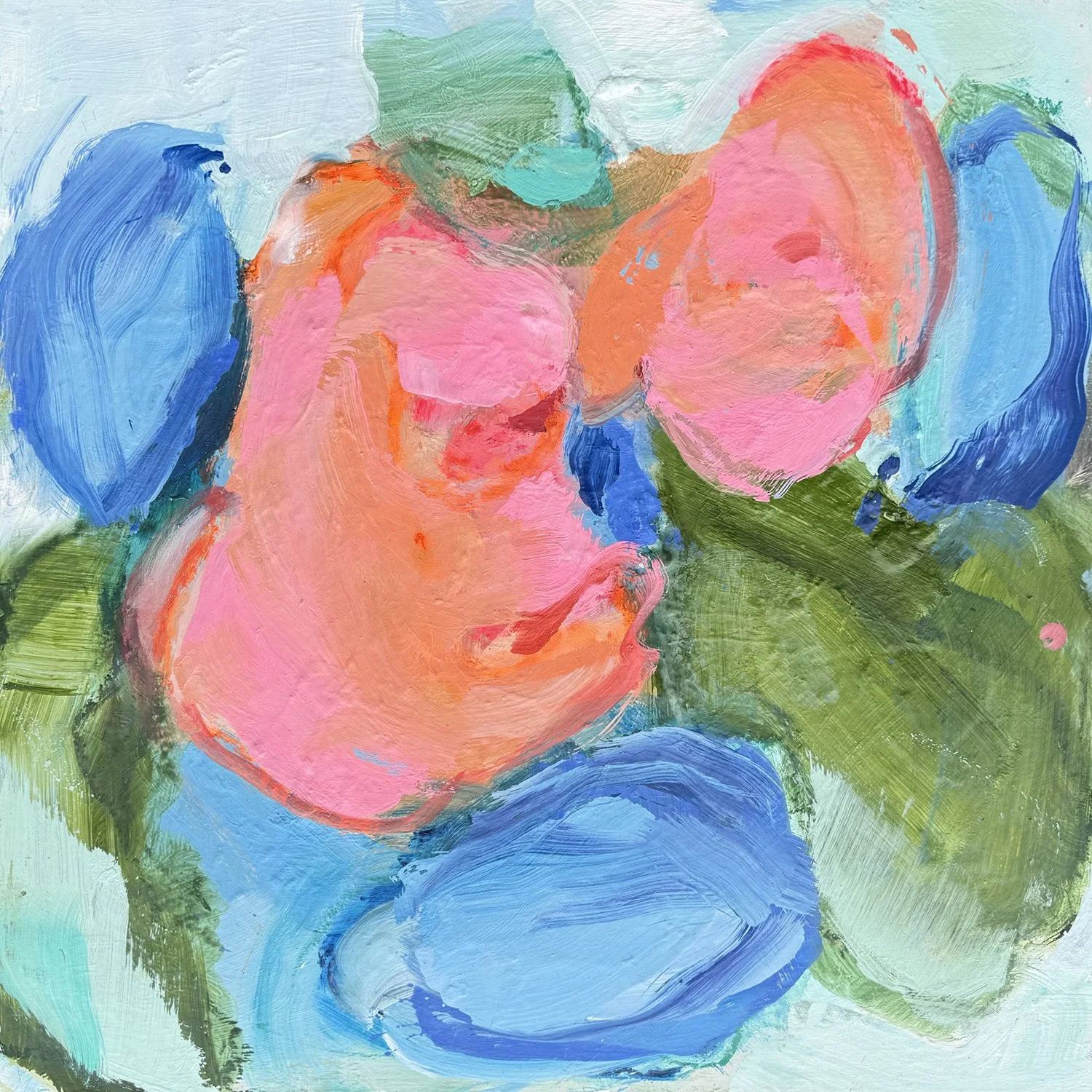 Annette Kraft van Ermel "Towards Animation I" mixed media on panel, 24" x 24"