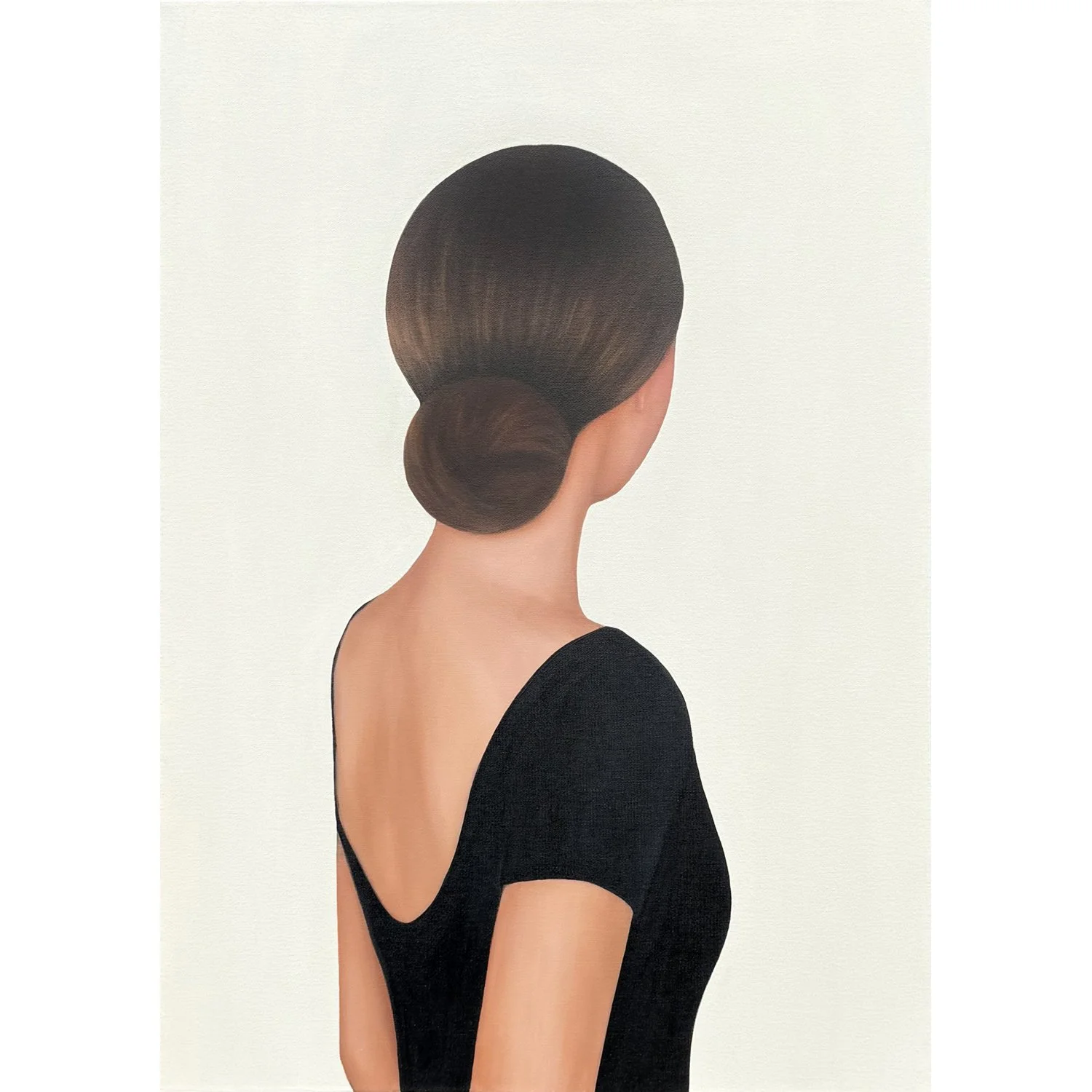 Marina Nazarova "Lady in a Black Dress" oil on canvas, 27.5" x 19.75"