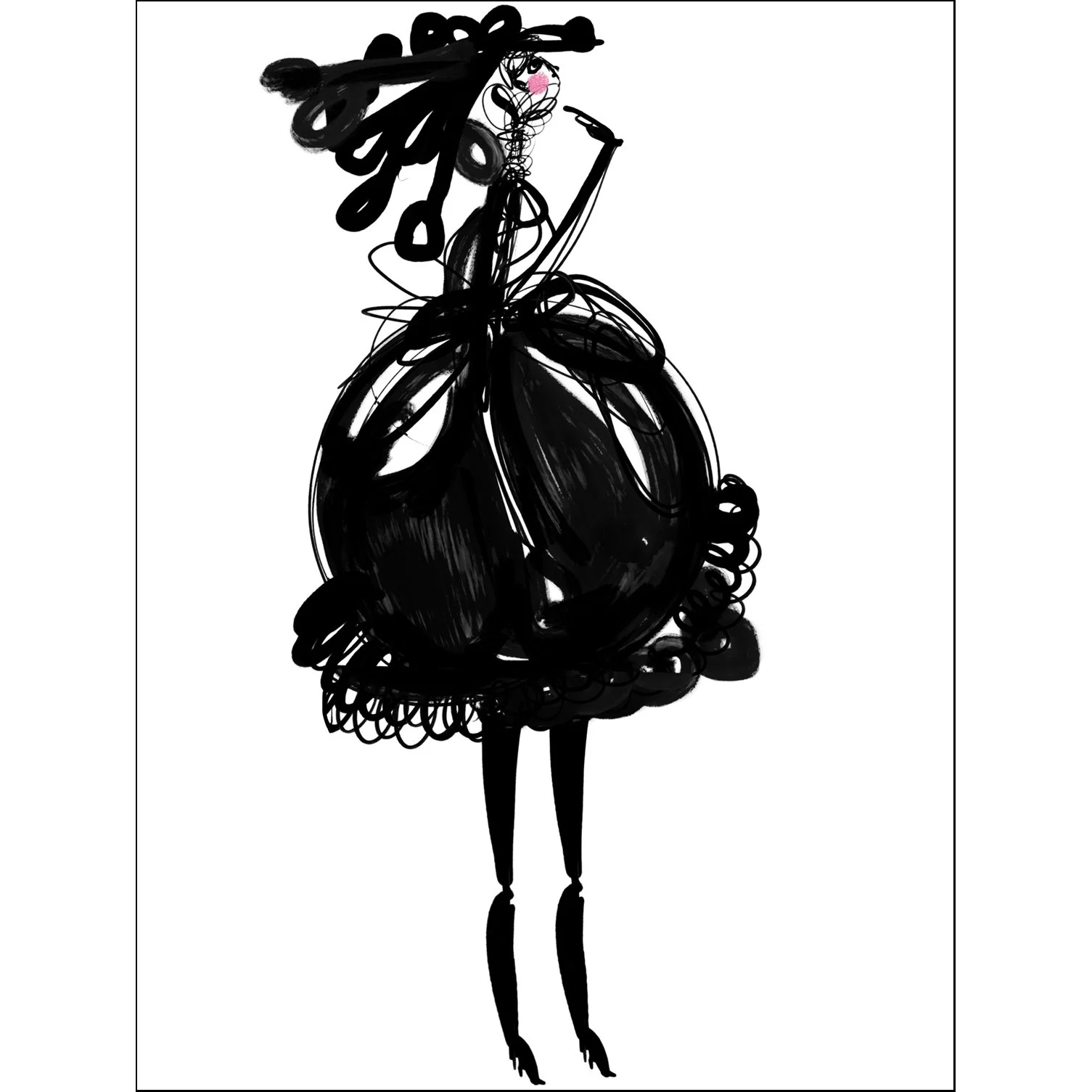 Annie Naranian "Figure #2" fine art limited edition print, 22" x 18"