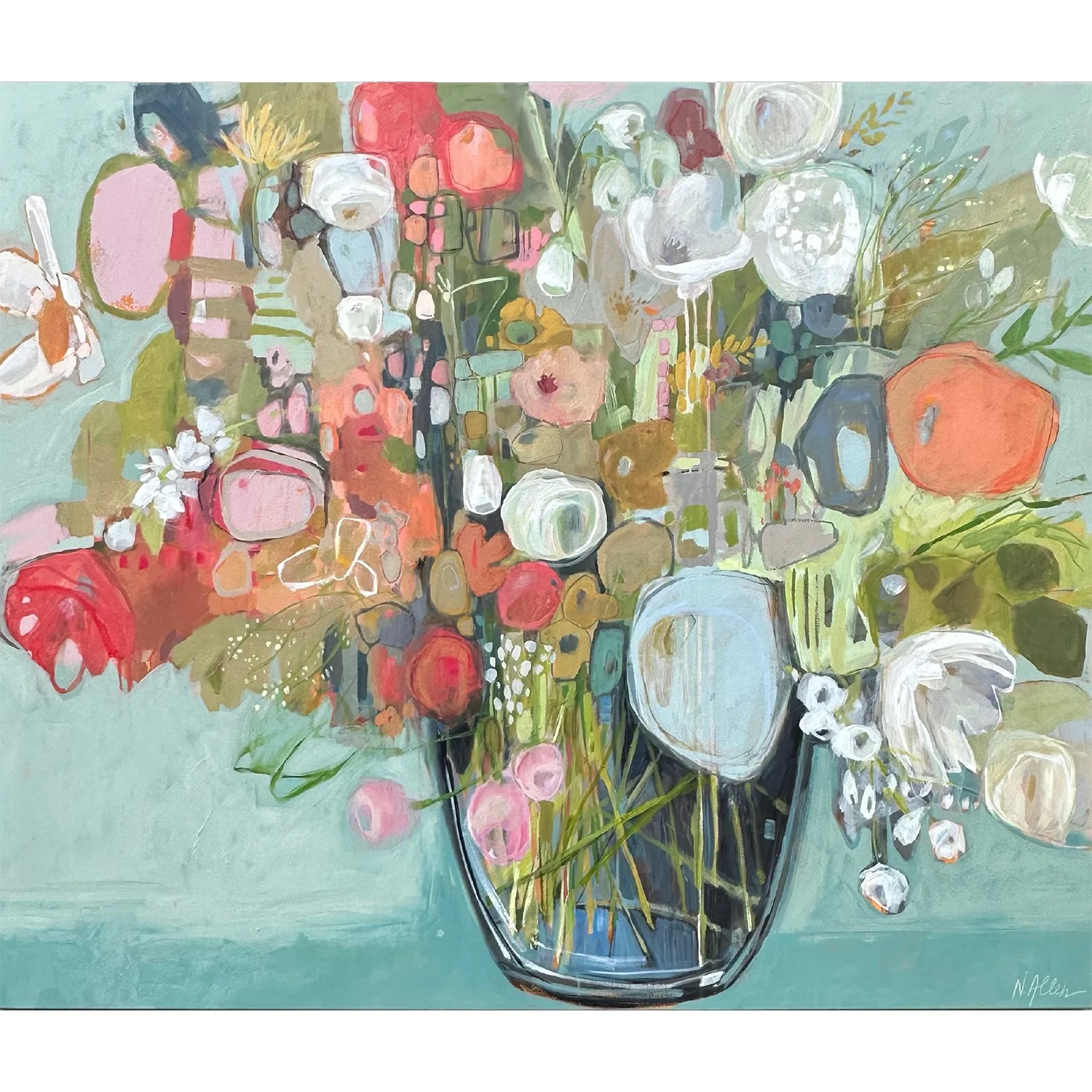 Nicole Allen, "First Impressions," acrylic canvas, 40"x48"