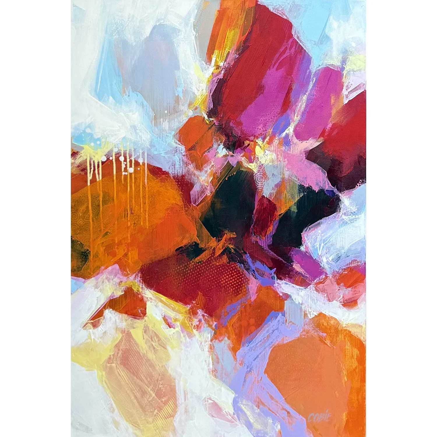 Cobie Cruz "The Shape of Rain" mixed media on canvas, 36"x24"