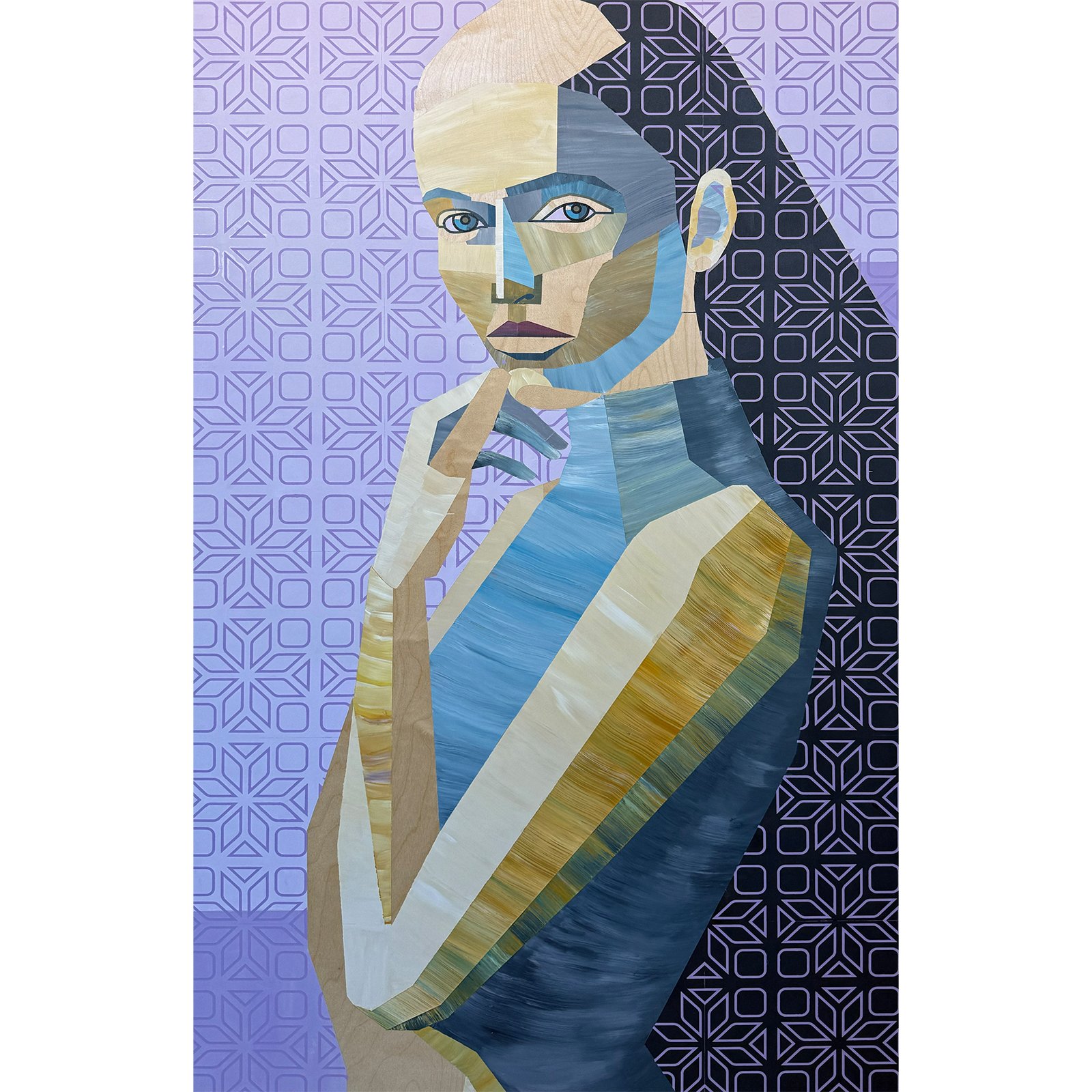 Tom Brooks "Alice" acrylic on panel, 60" x 36"