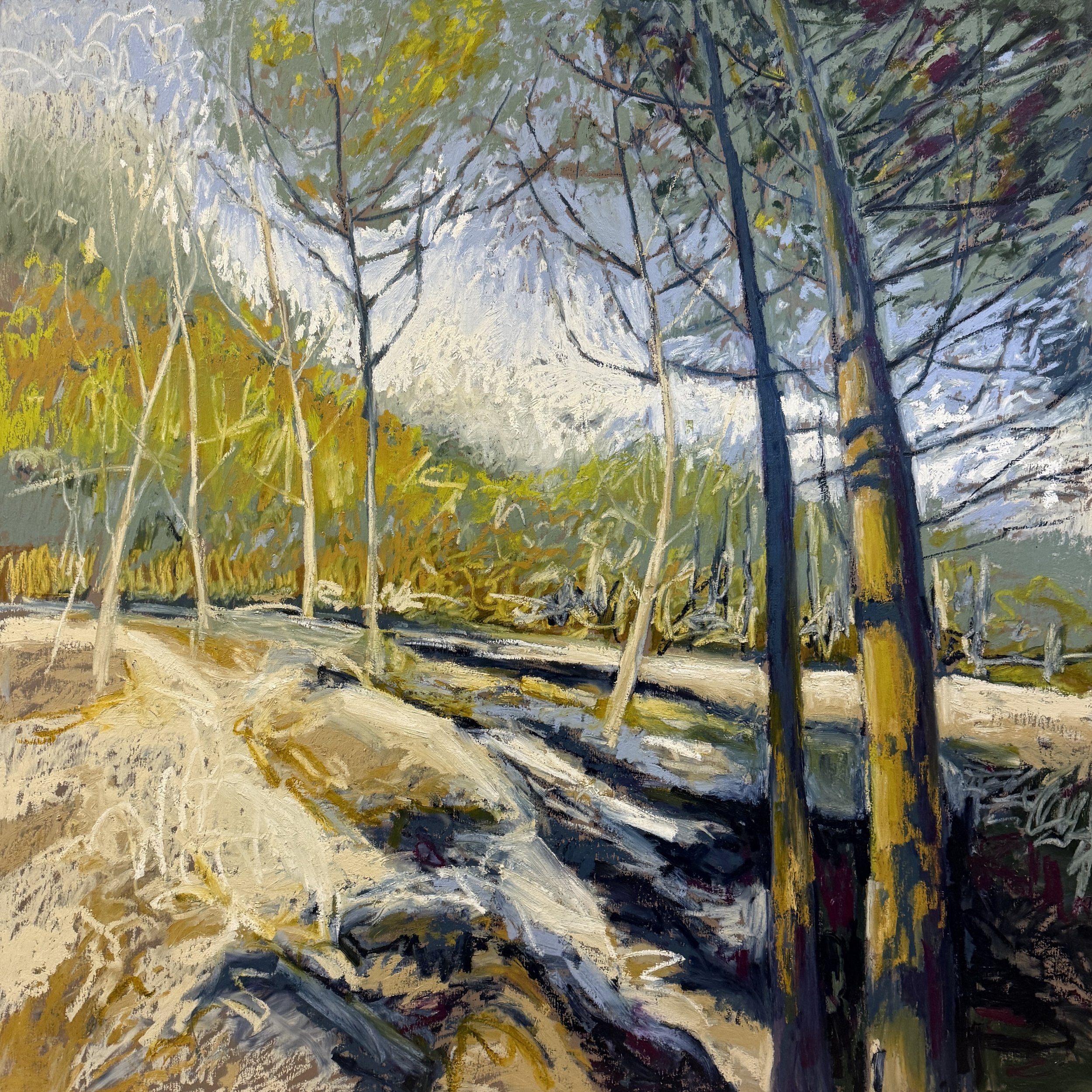 Shane Norrie, "Autumn Wind" oil on panel, 36"x36"