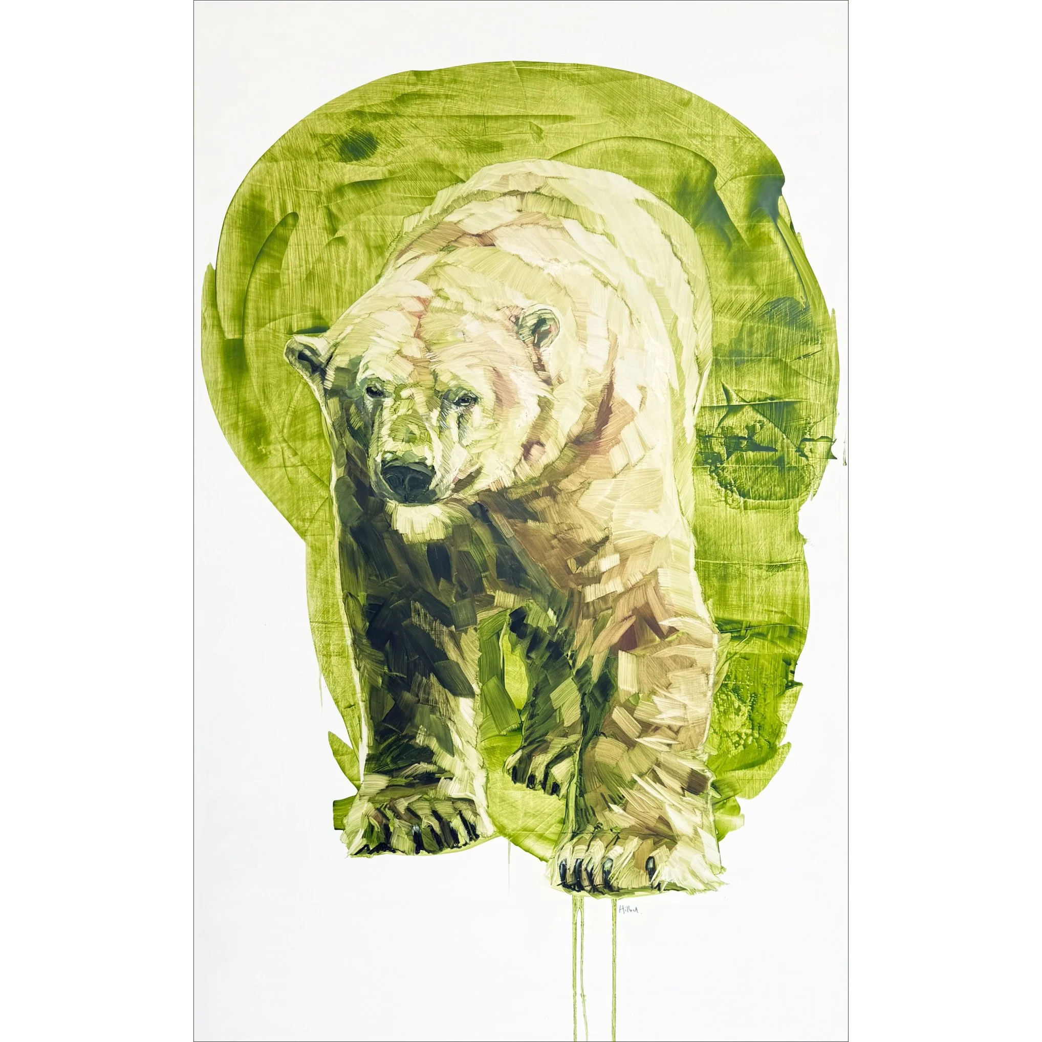 Sarah Hillock "Oliver" oil on panel, 60" x 36"