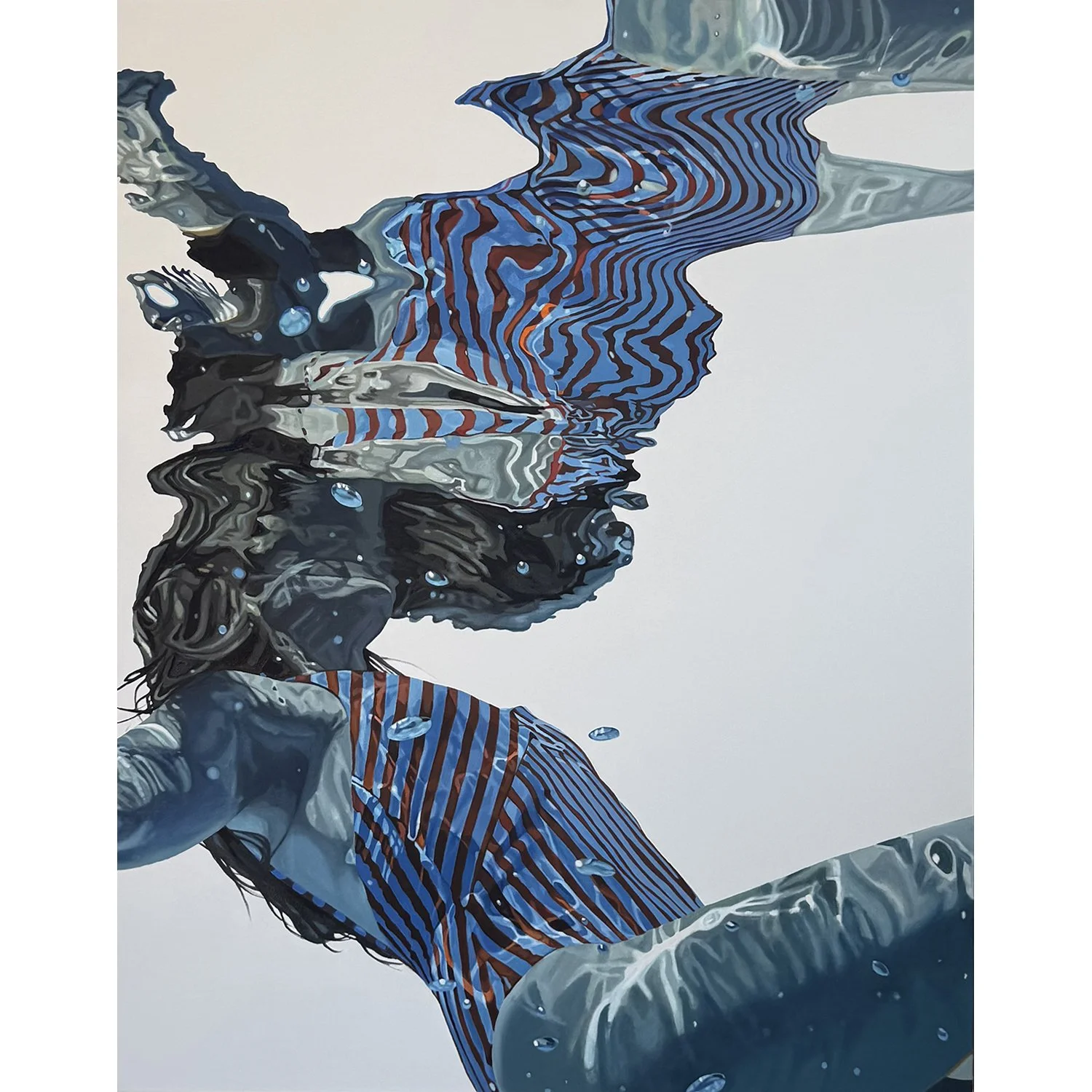 Celeste Keller "Surface Break" oil on canvas, 54" x 42"
