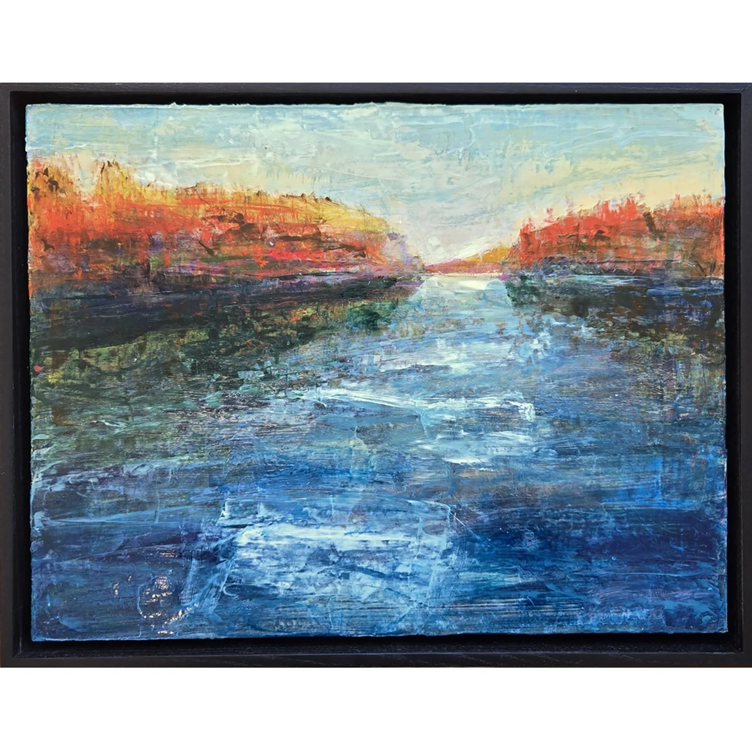 Jacquelyn Sloane Siklos "Autumn Arrived" acrylic on panel, 12" x 16"