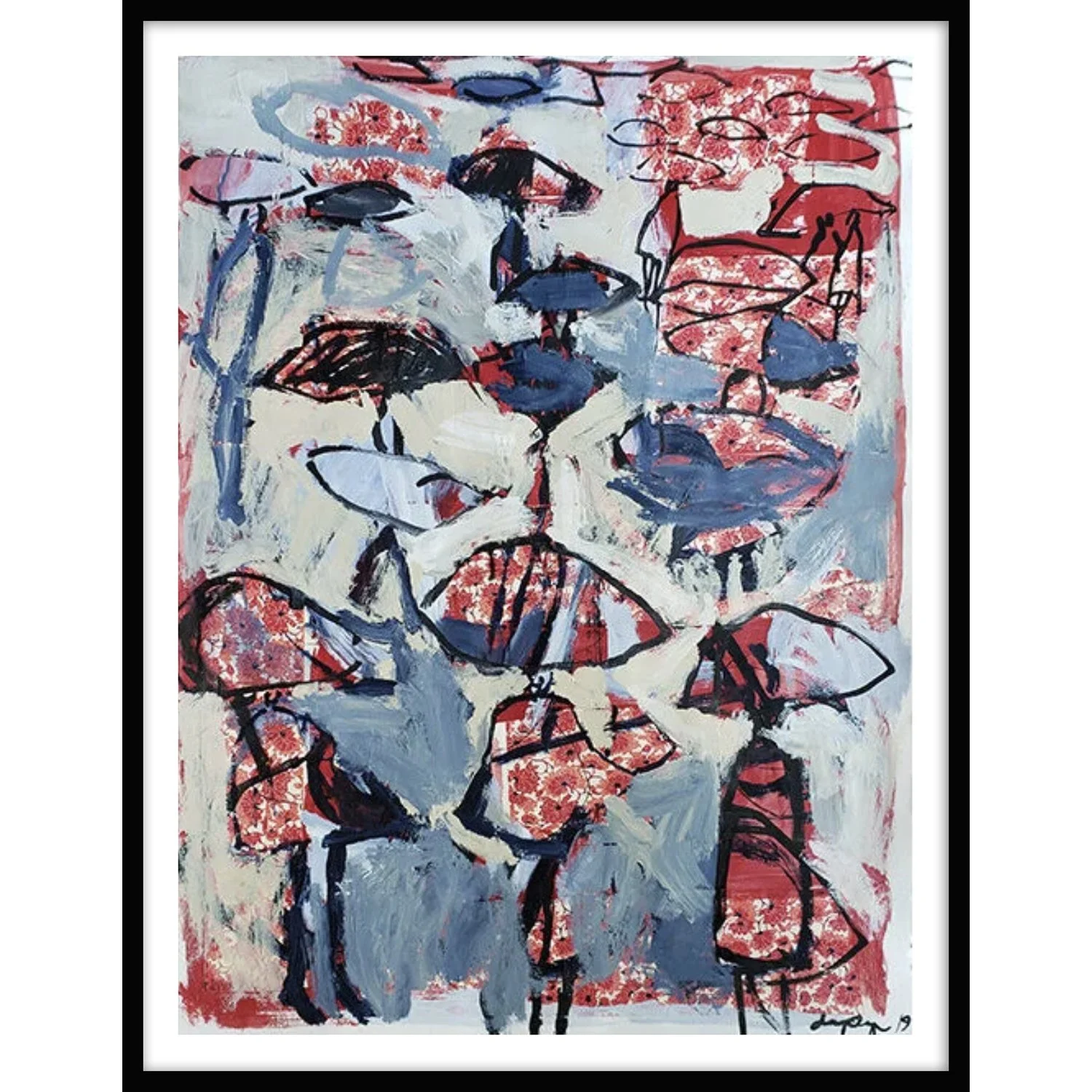 Amy Dryer, "A Collection Of II", mixed media on paper, 44x30