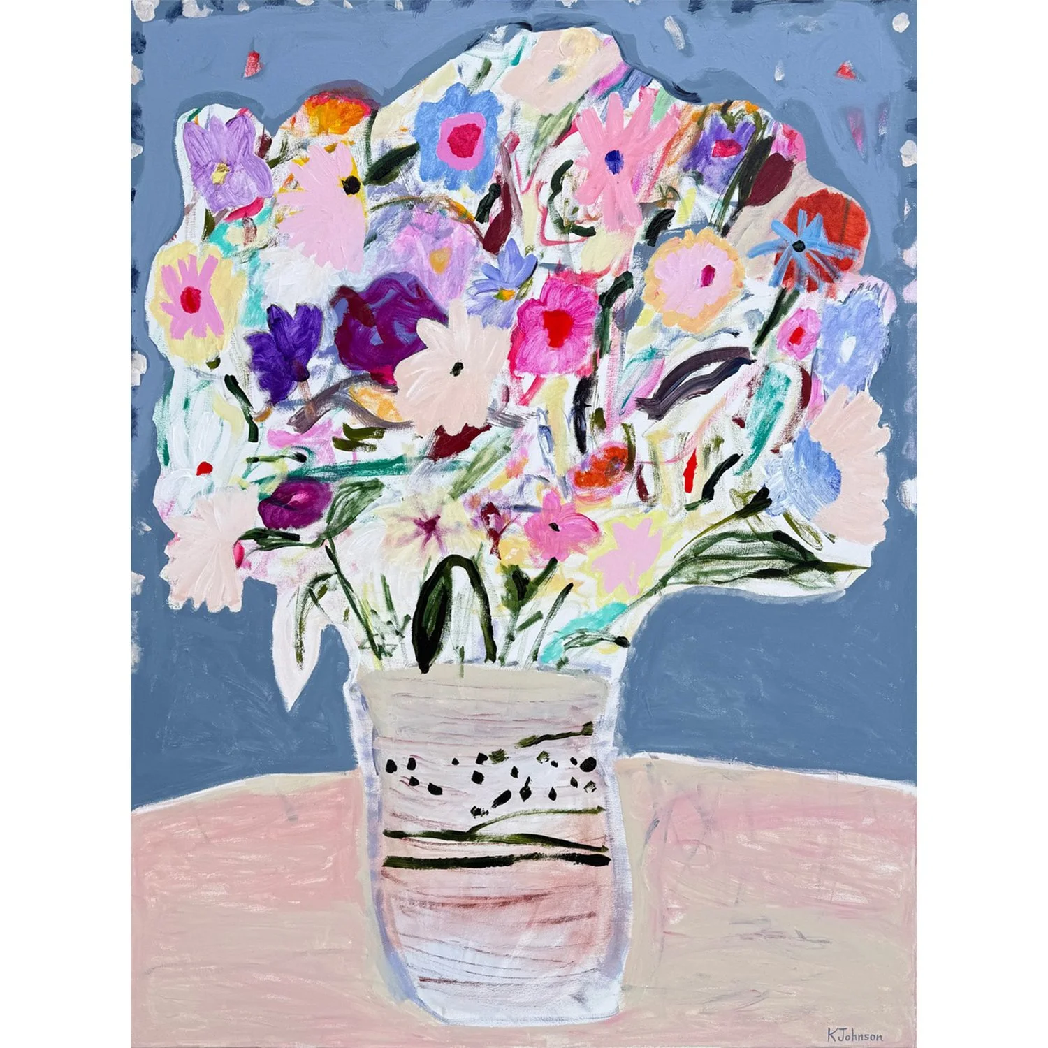 Kaitlin Johnson "Lucent Bouquet" acrylic on canvas, 40" x 30"