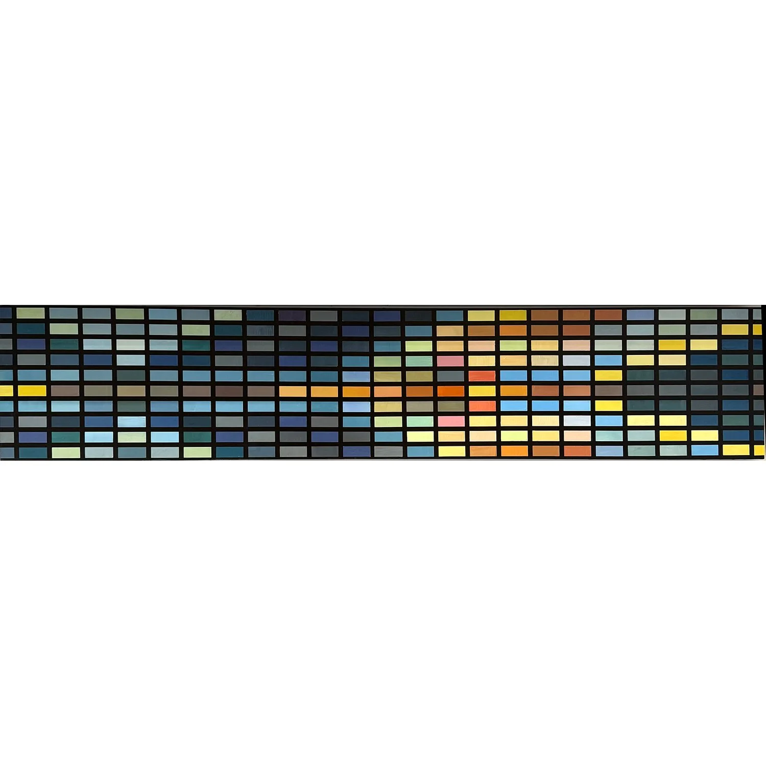 Tom Brooks "Sky High" acrylic on panel, 12" x 60"