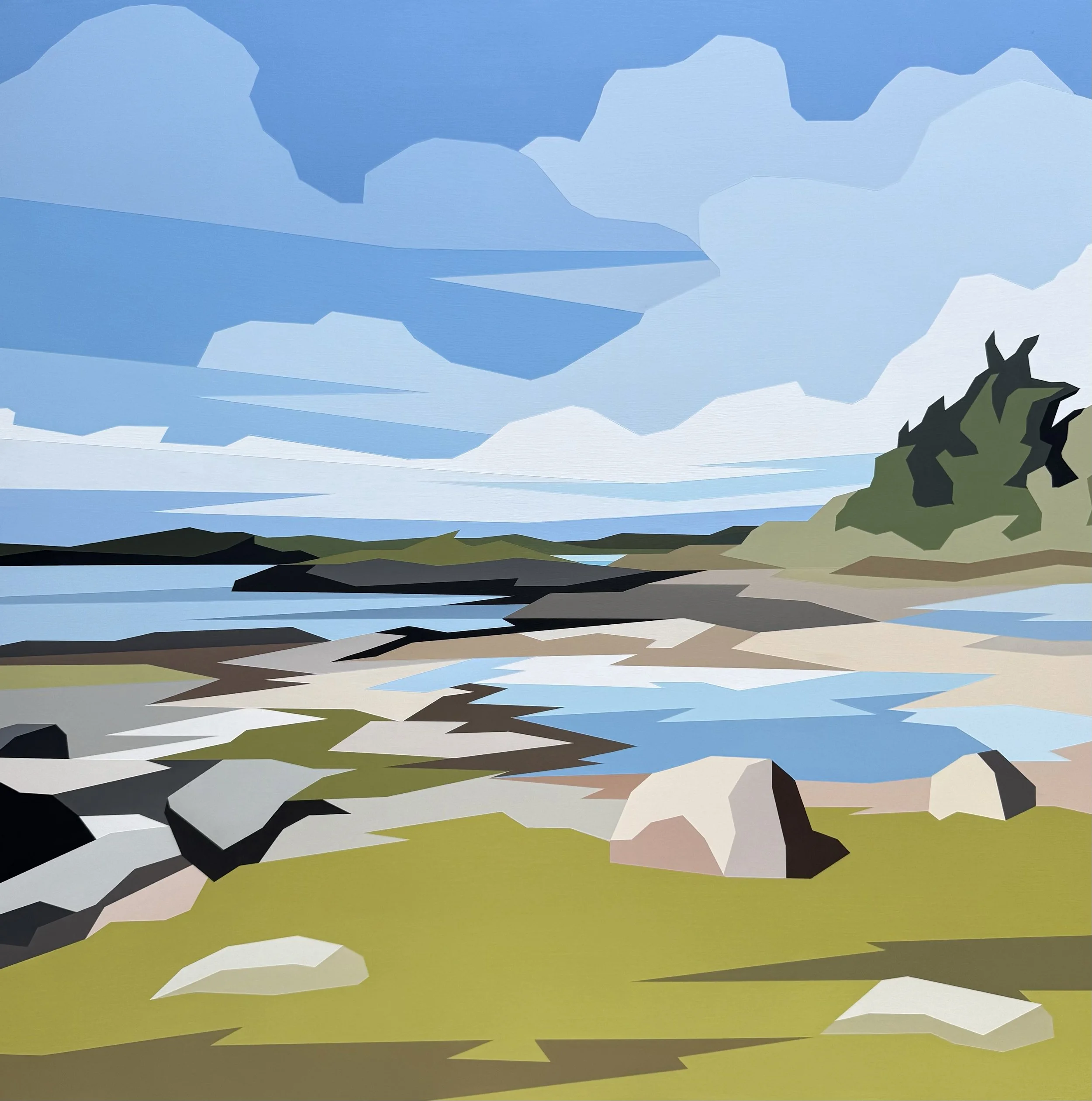 Kyle Sorensen "Between You and I" acrylic on panel, 36" x 36"