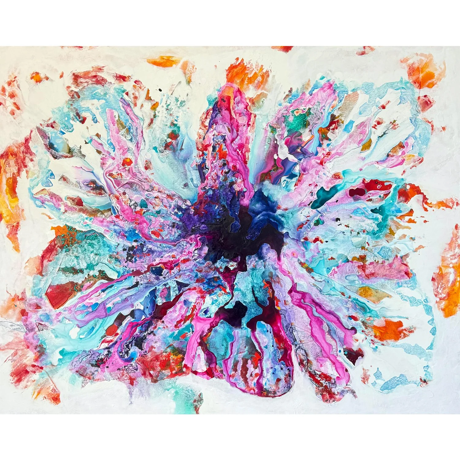 Christian McLeod "Emerging Beauty" acrylic on canvas, 48" x 60"