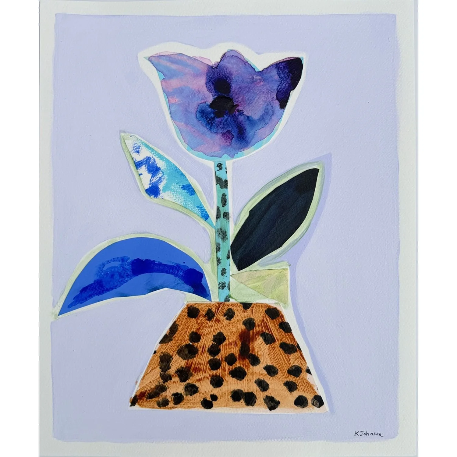 Kaitlin Johnson, Collage Series 3 #2, mixed media on paper, 17"x14"