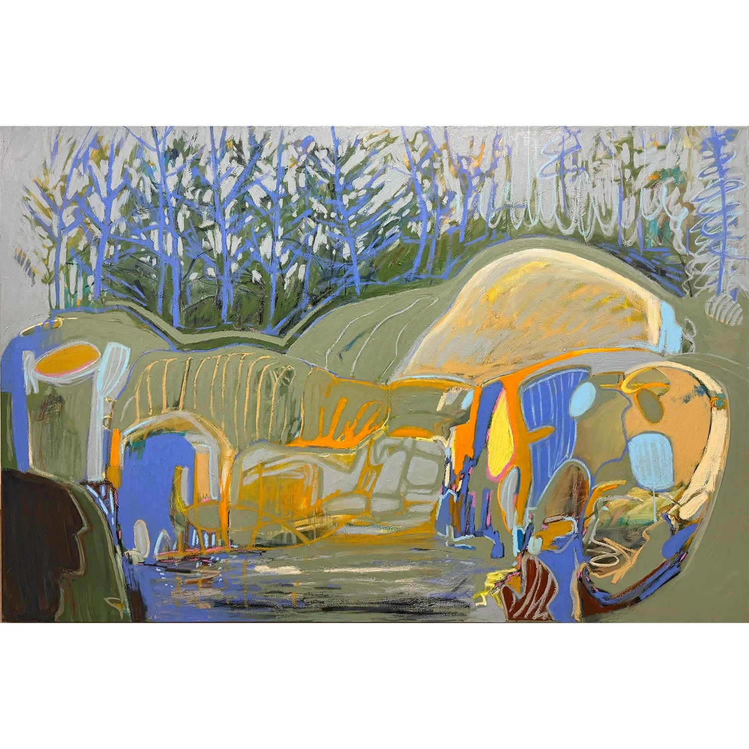 Shane Norrie, "Hidden Lake" oil on canvas, 40"x60"